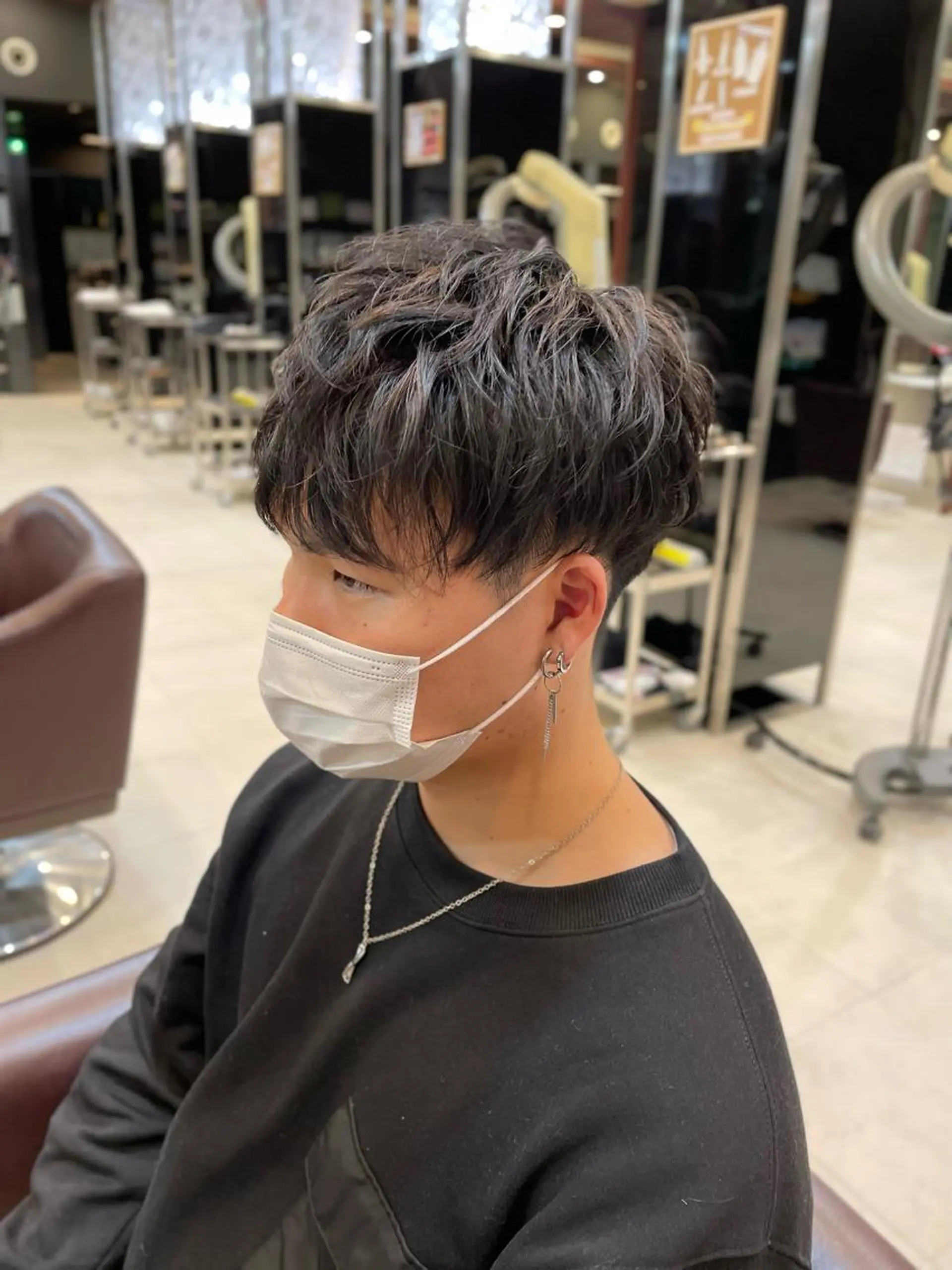 ショート パーマ ヘアアレンジ メンズ 坂尻 嘉珠也のヘアスタイル