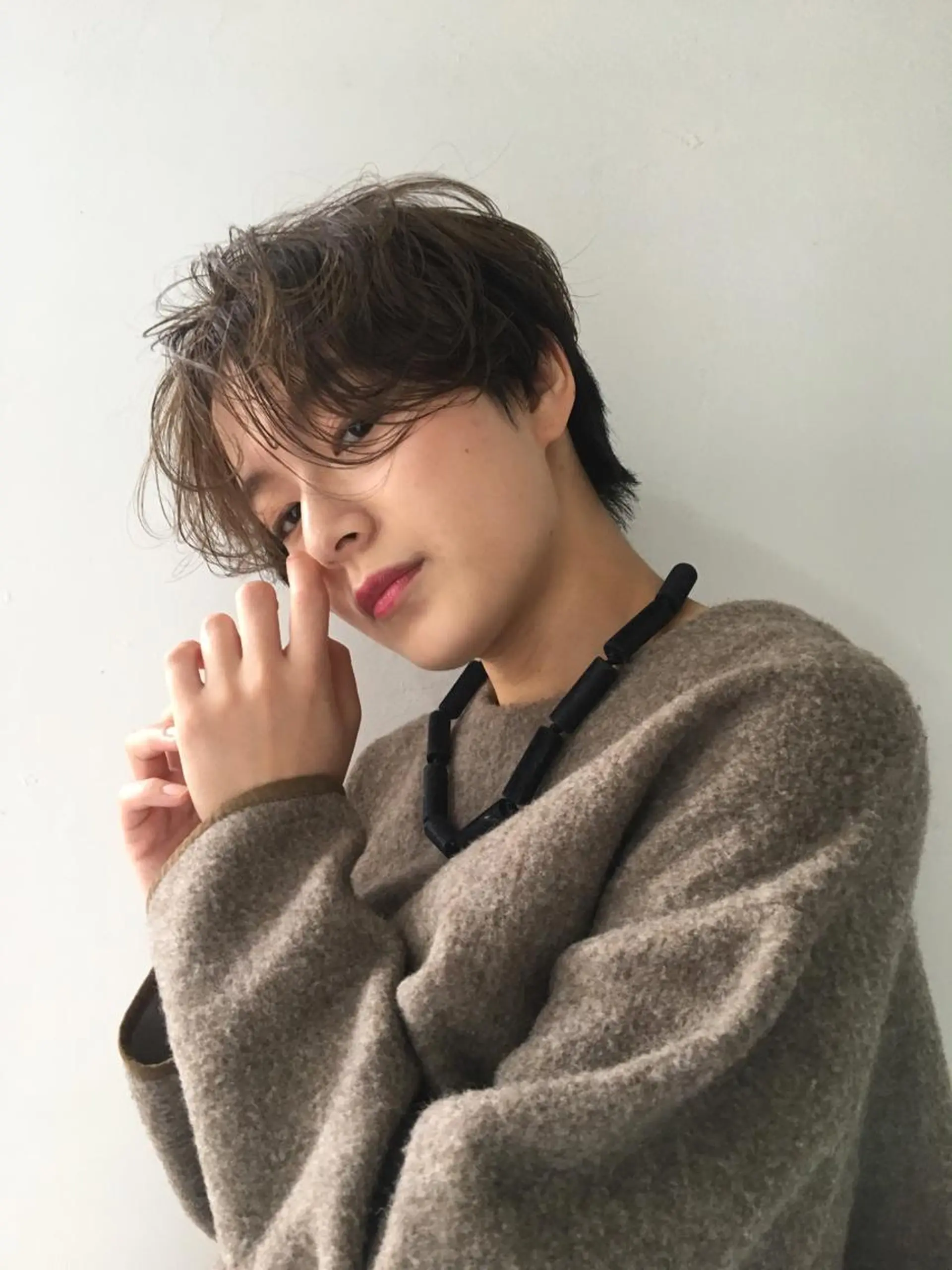 ショート ハンサムショート ショートヘア nuu所属・💜ショート💜 ウルフ、ボブ二色亜美のヘアスタイル