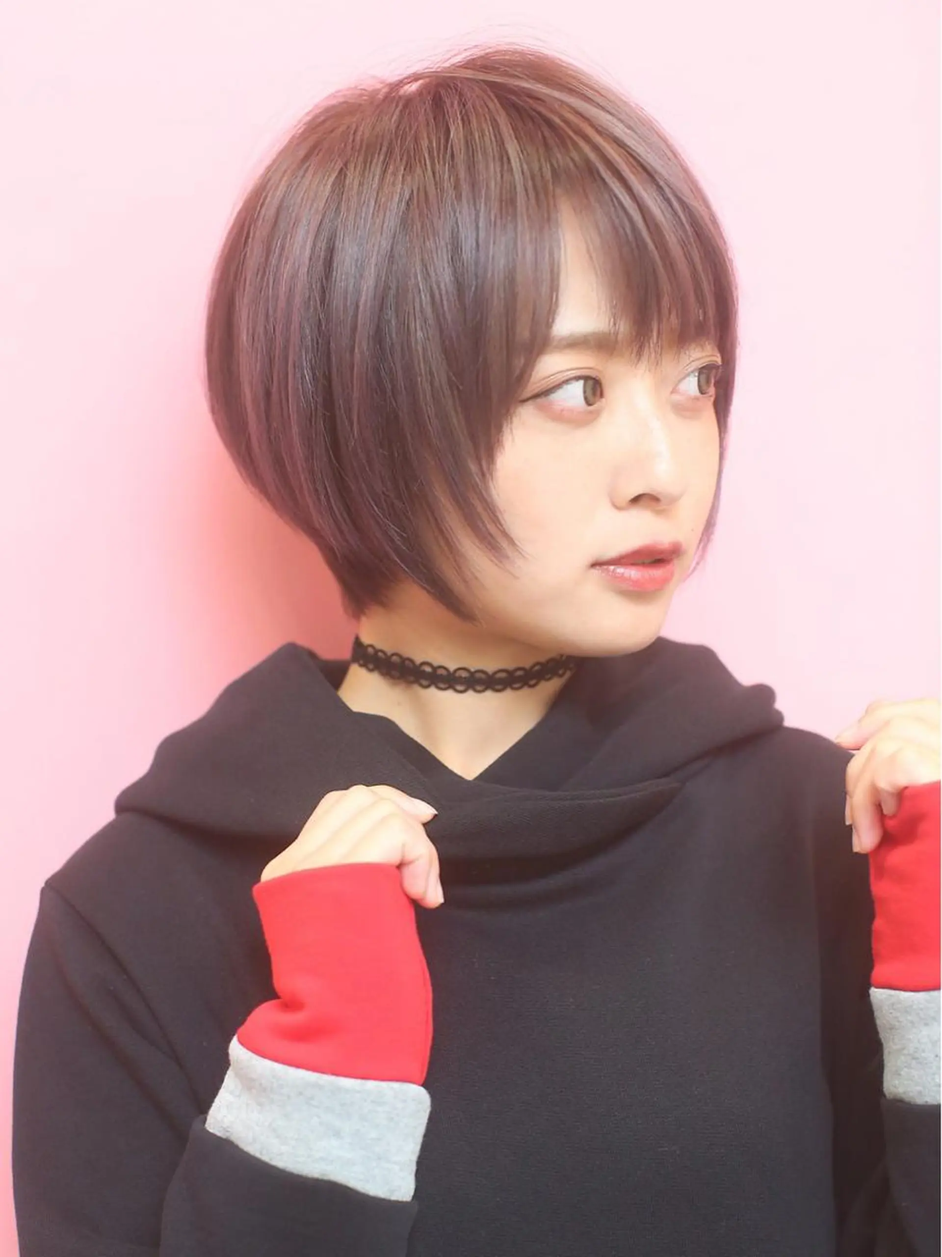 ショート カラー アディクシーカラー バレイヤージュ グラデーションカラー グレージュ ハイライトカラー marshu  梅田店所属・髪質改善 透明感×韓国風のヘアスタイル