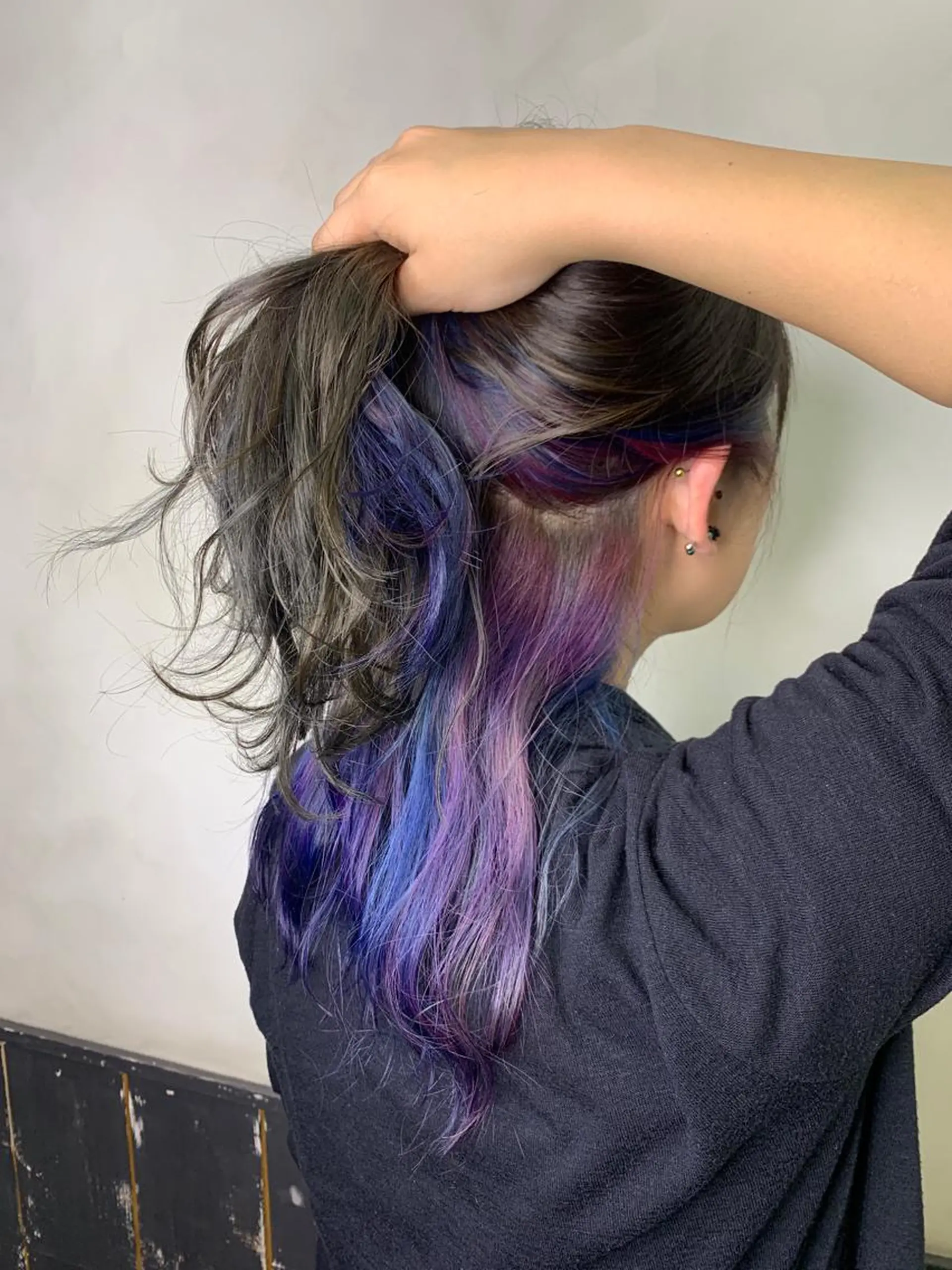 セミロング カラー ヘアアレンジ インナーカラー ユニコーンカラー AUBE HAIRazul吉祥寺所属・髪質改善✨幹細胞✨ ウルツヤ🌈清水　祥のヘアスタイル