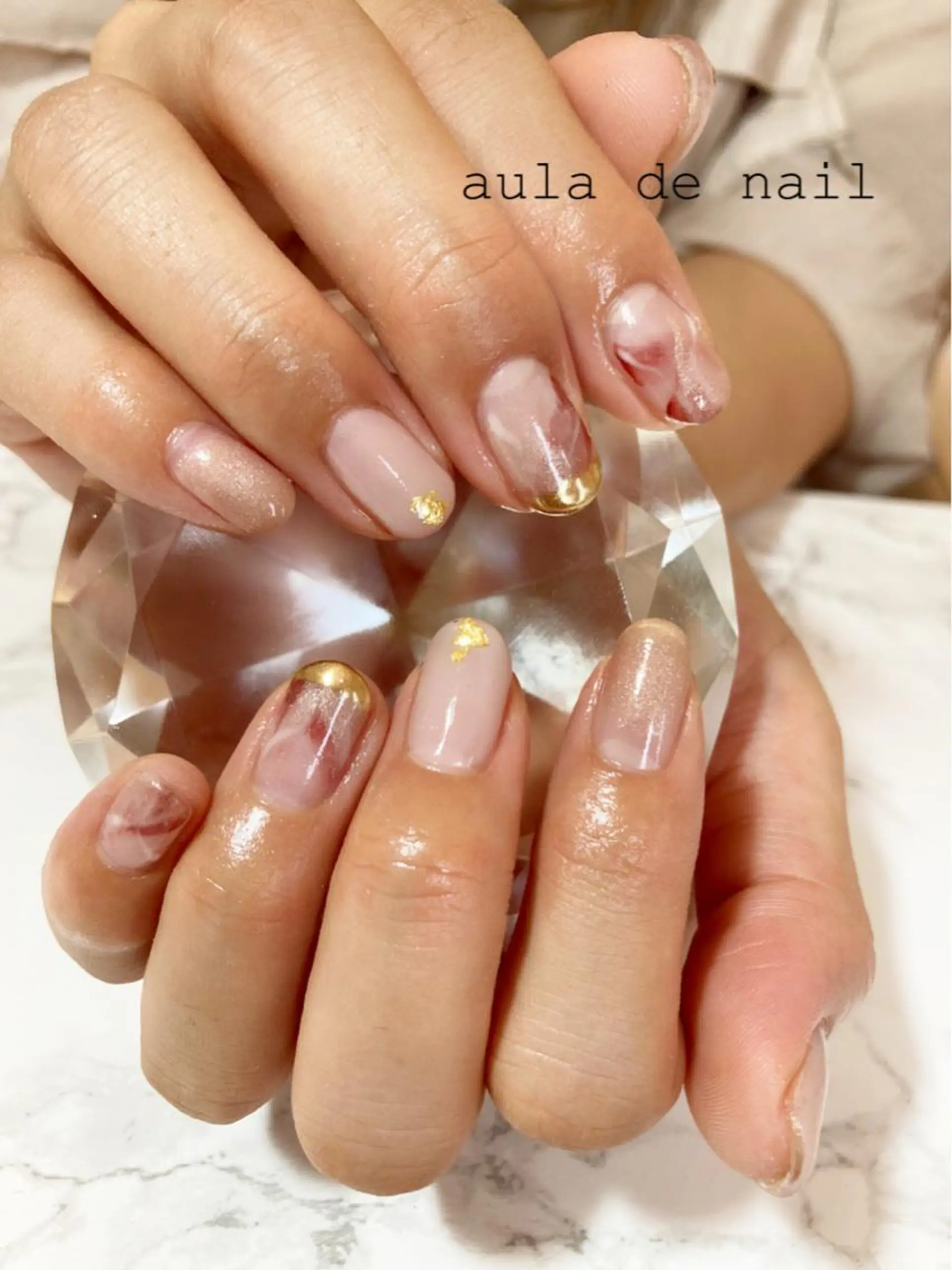ネイル ニュアンスネイル ハンドネイル auladenail アウラデネイルのネイルデザイン