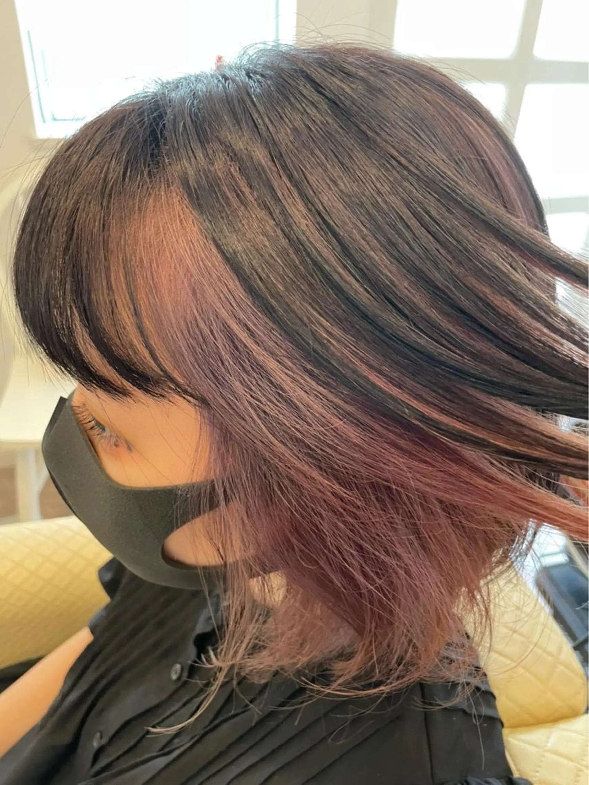 ショート カラー ブリーチ インナーカラー ピンクカラー ヘアカラー La.fleur ラ.フルールのヘアスタイル