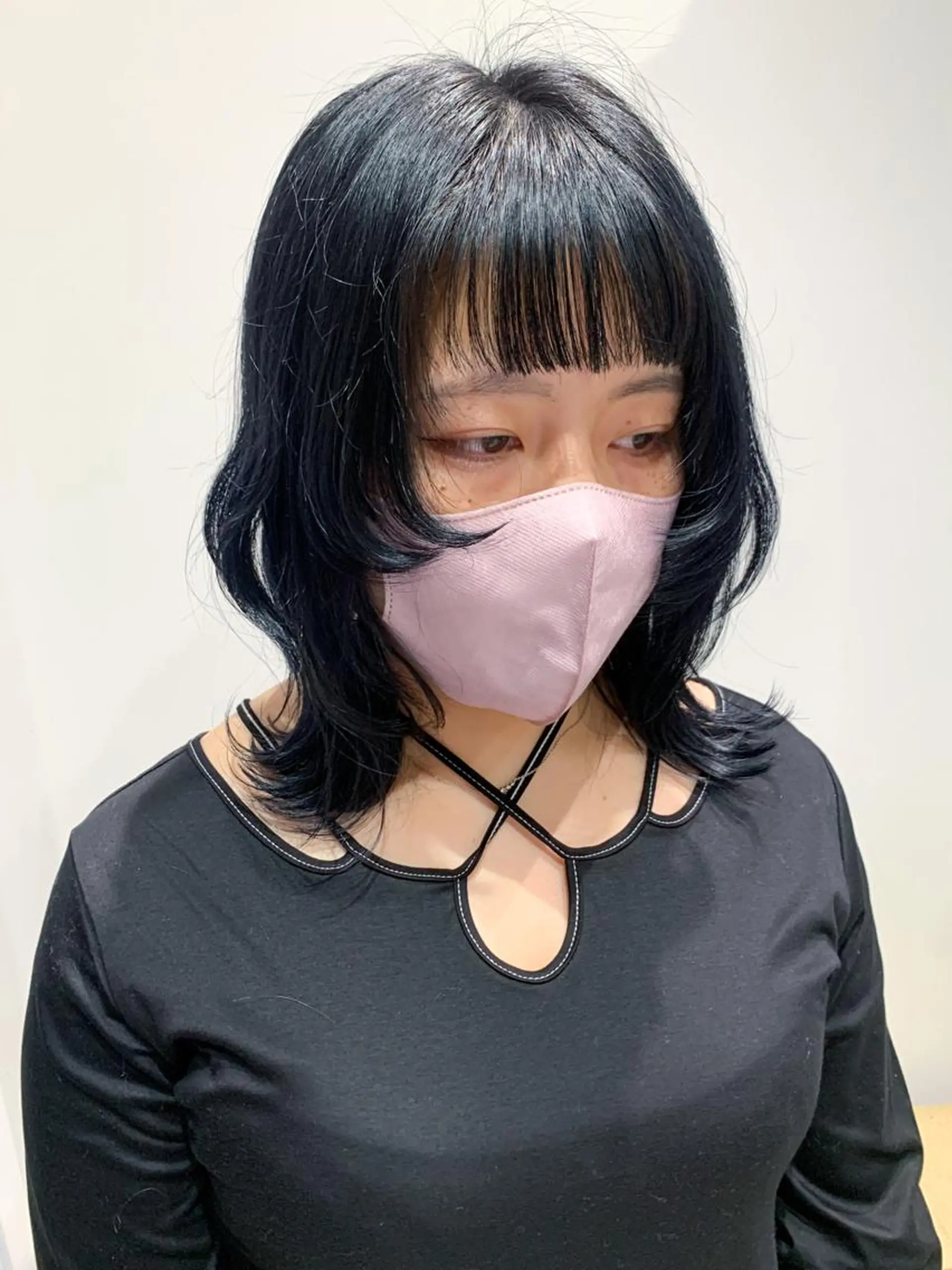 ミディアム カラー ヘアアレンジ ブリーチ カット ヘアカラー トリートメント yuka .のヘアスタイル