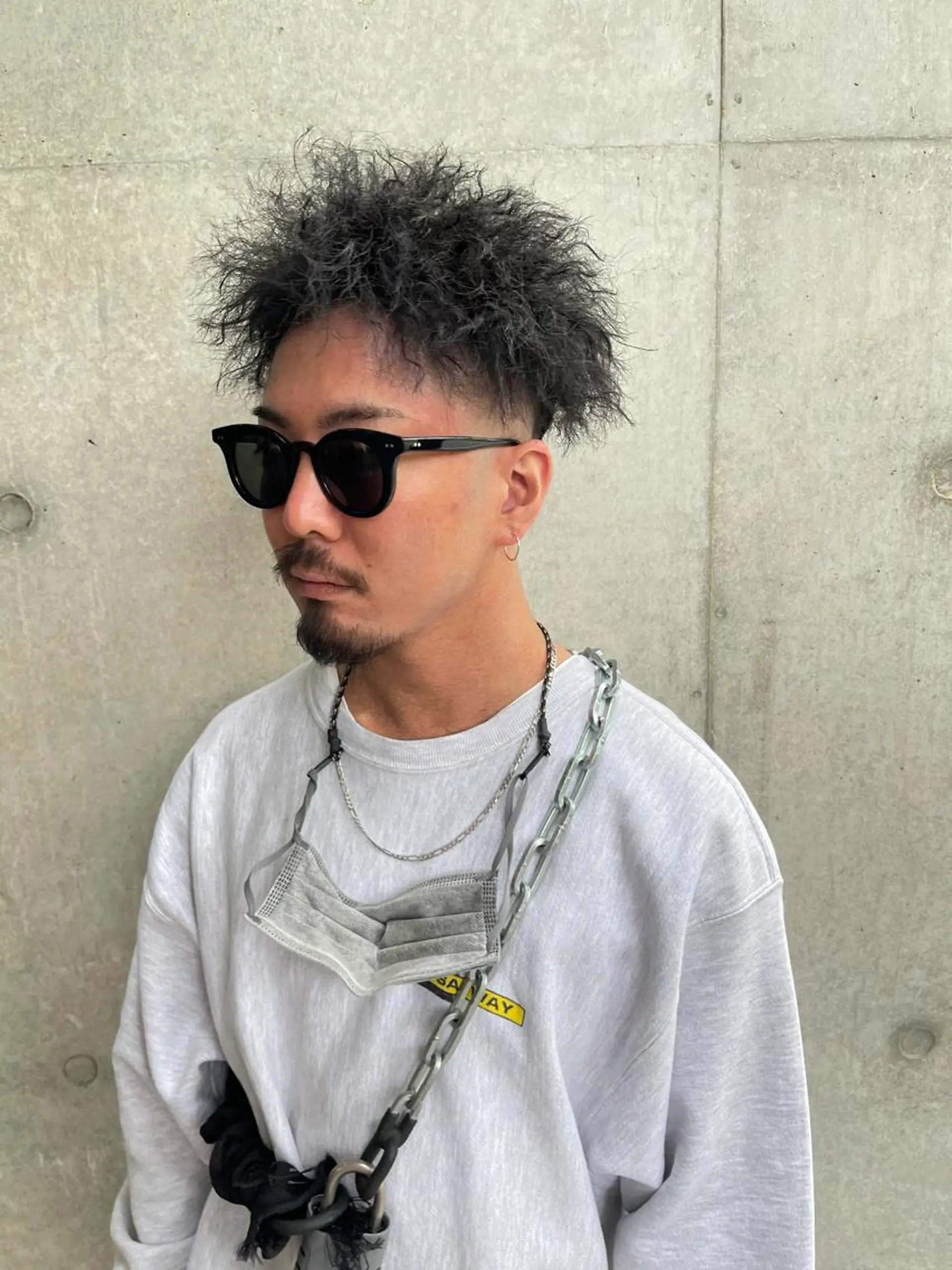 ショート パーマ メンズ カット パーマ 森本裕/オーナー/ スパイラルパーマのヘアスタイル