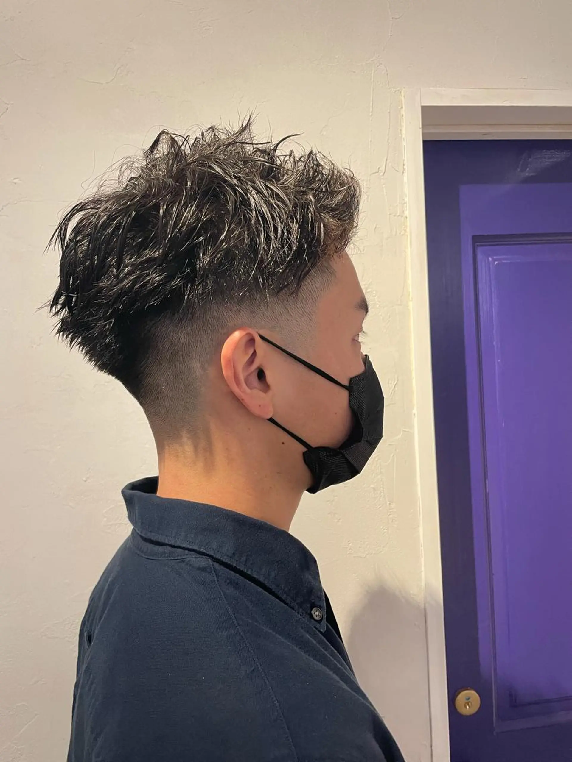 パーマ メンズ フェードカット メンズパーマ スキンフェード メンズツイストパーマ ツイストパーマ Men's hair salon First 中百舌鳥店所属・First なかもず 店 YUKIのヘアスタイル