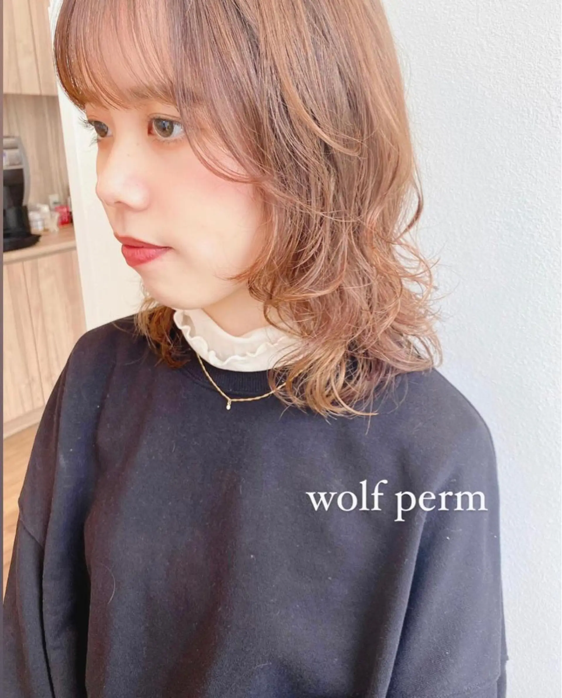 セミロング セミロングパーマ レイヤーカット カット パーマ トリートメント BELLA/天王寺/ 似合わせ/木浦心のヘアスタイル