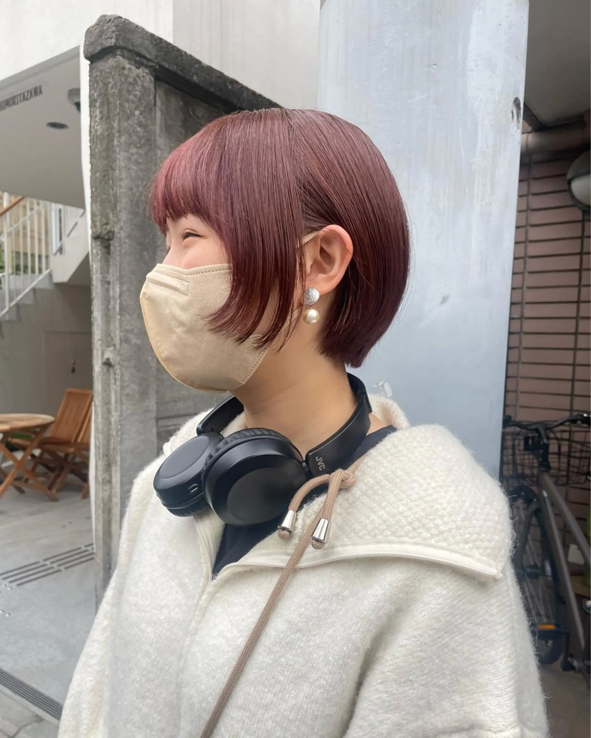 ショート カラー ヘアアレンジ ヘアカラー satsuki ito/暖色、パーマのヘアスタイル