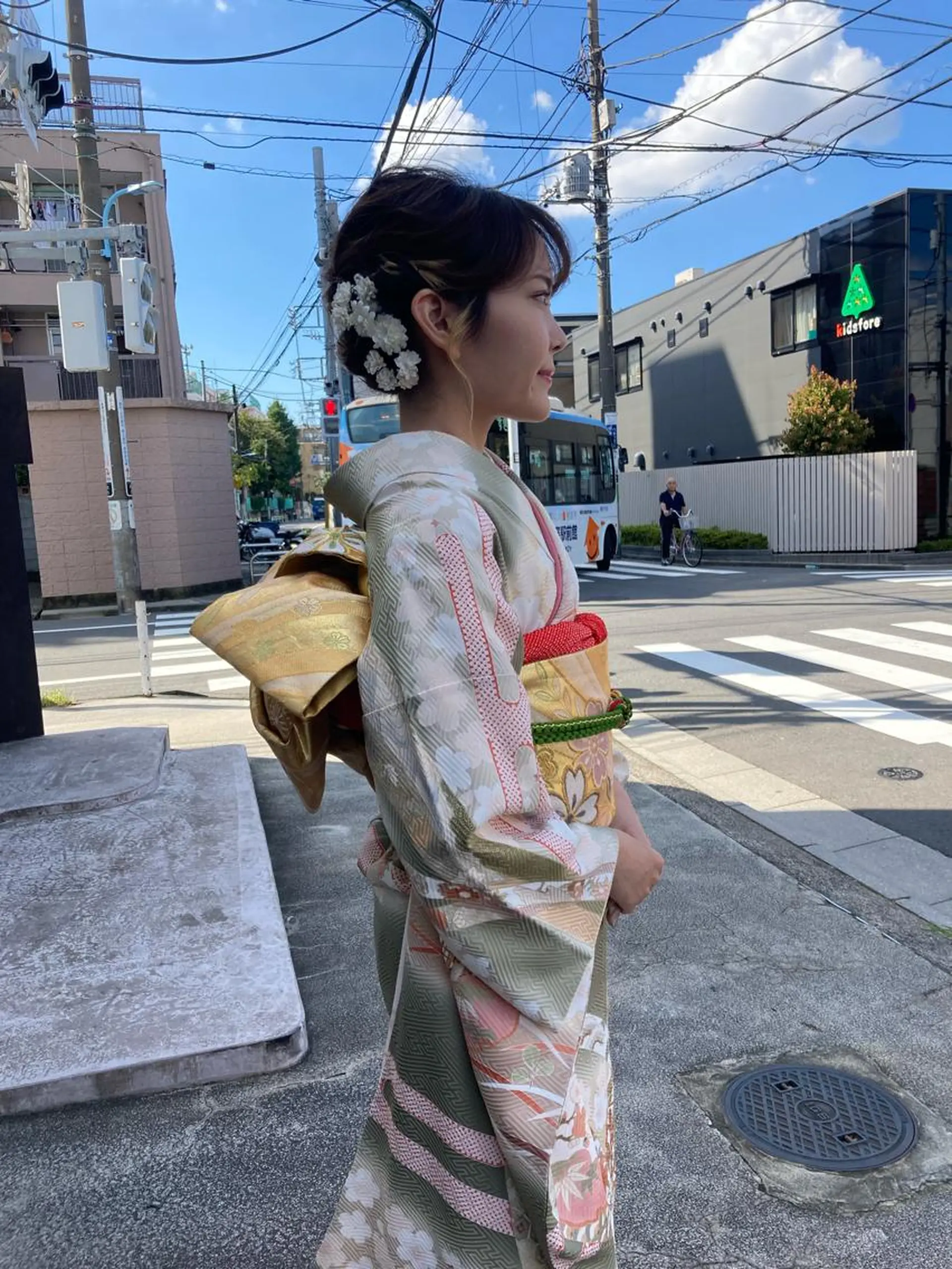 ミディアム 着付け ヘアー・クロマチックノート所属・杣澤 詩乃のヘアスタイル