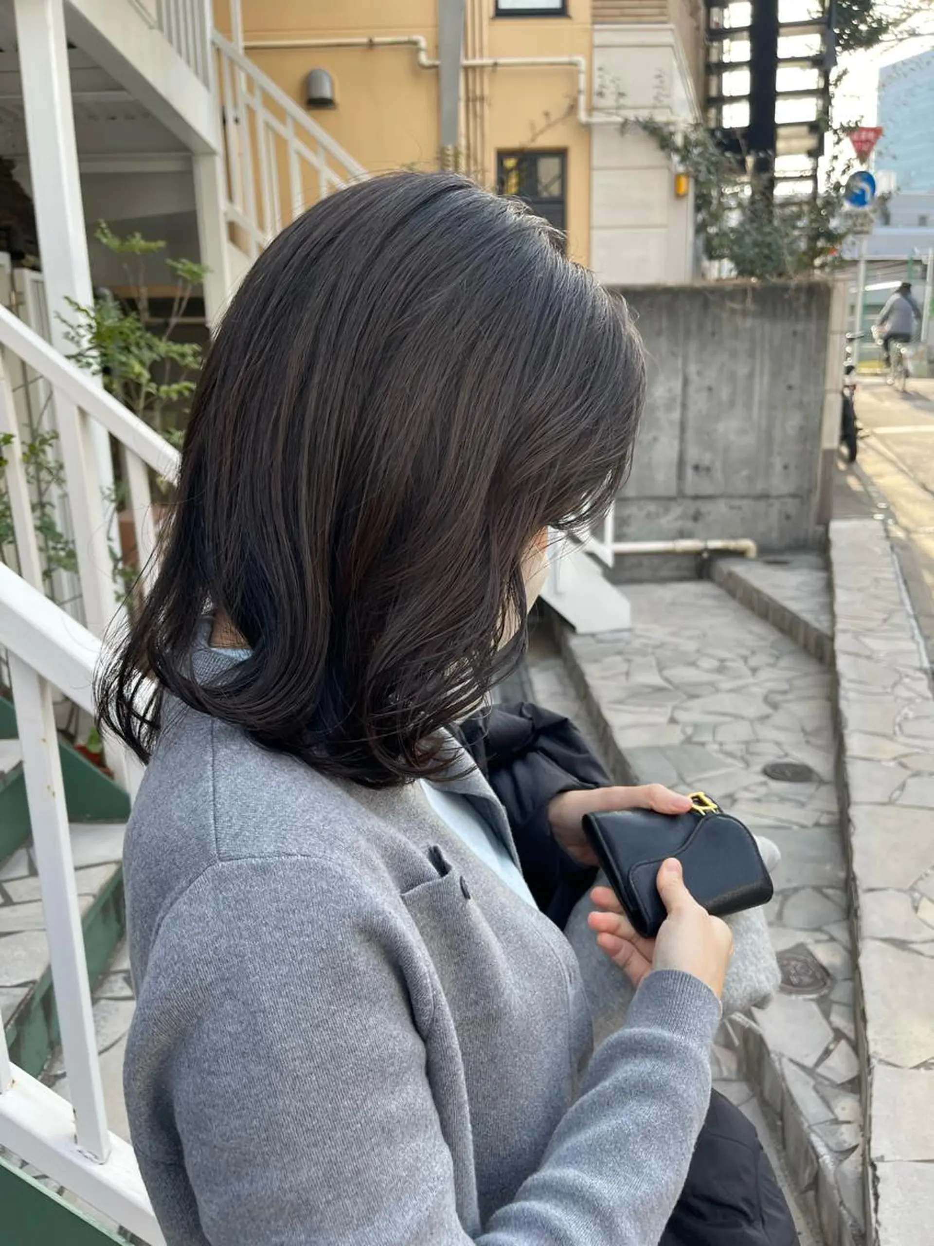 ミディアム カラー カット ヘアカラー トリートメント ヘッドスパ ラベンダー/レイヤー カット🤎mamiのヘアスタイル