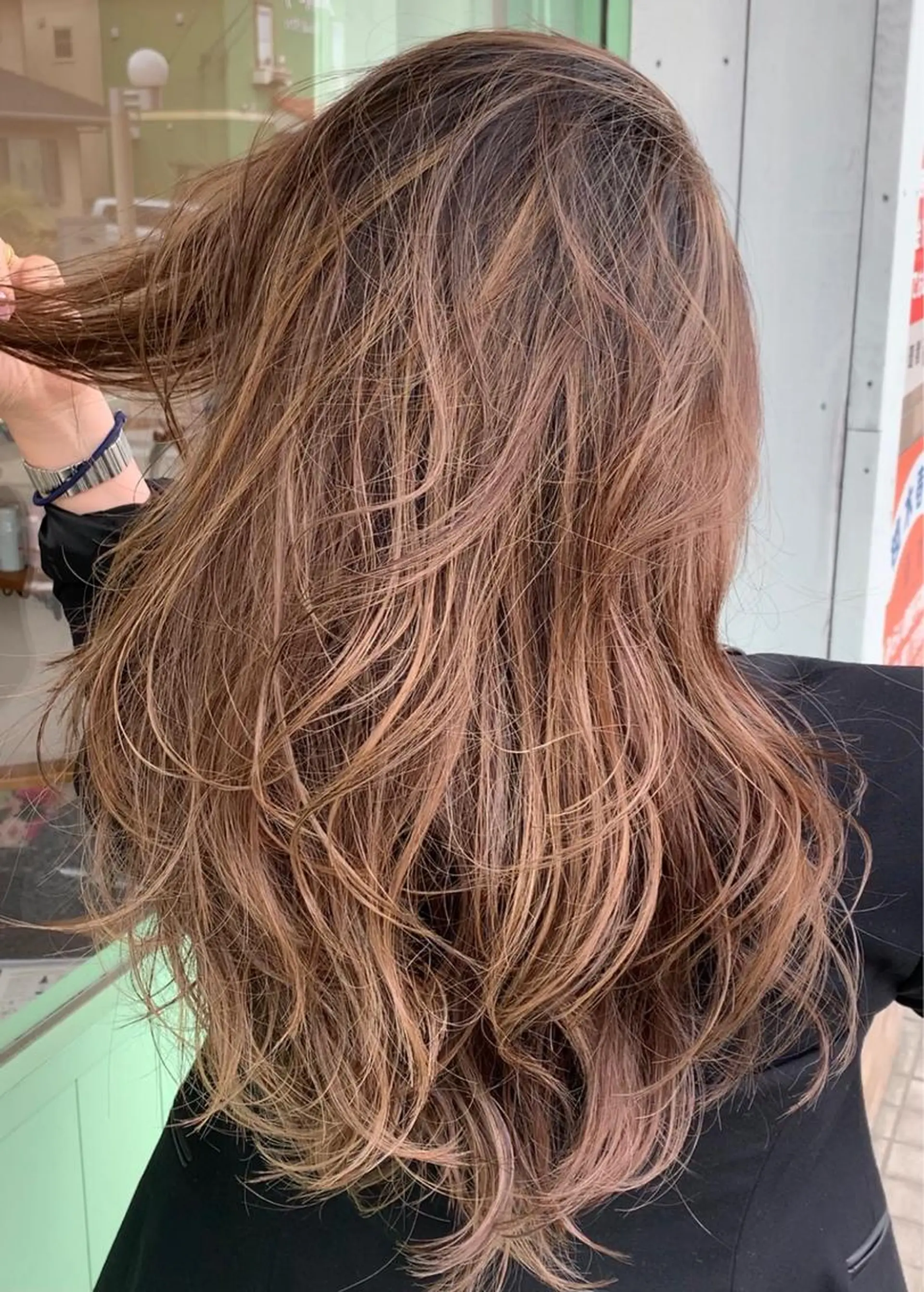 ロング カラー ハイライトカラー 外国人風カラー ハイライト ヘアカラー トリートメント schon 仙台のヘアスタイル
