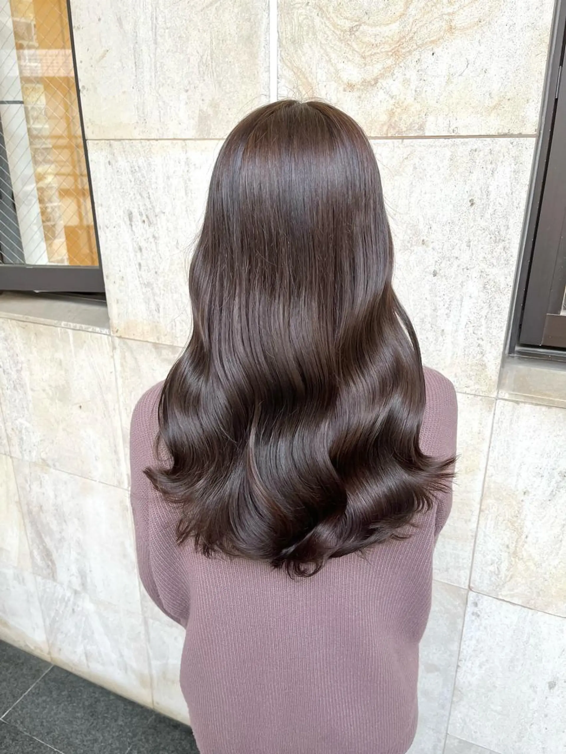 セミロング カラー ブリーチ ダブルカラー ハイライトカラー ブリーチなしカラー ハイライト ヘアカラー 縮毛矯正 トリートメント ブリーチなし✨艶髪 カラー𓃲YAGIのヘアスタイル