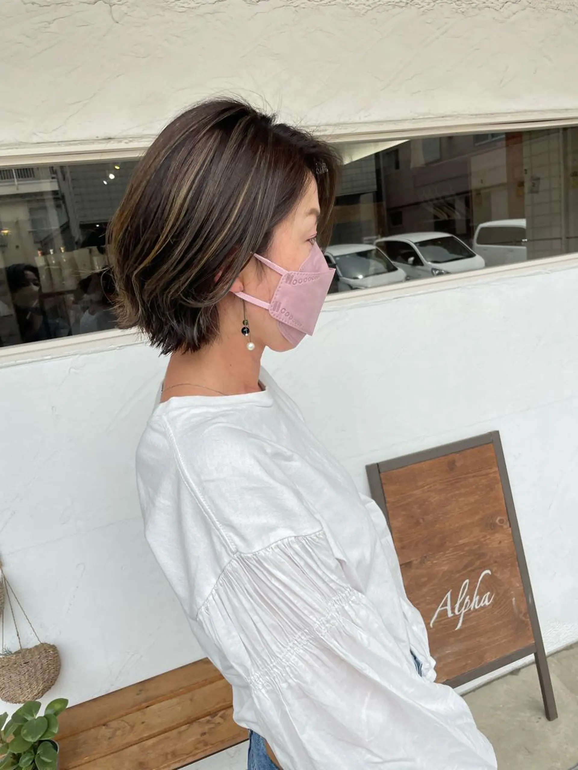 ショート ハイライト 正分 真美のヘアスタイル