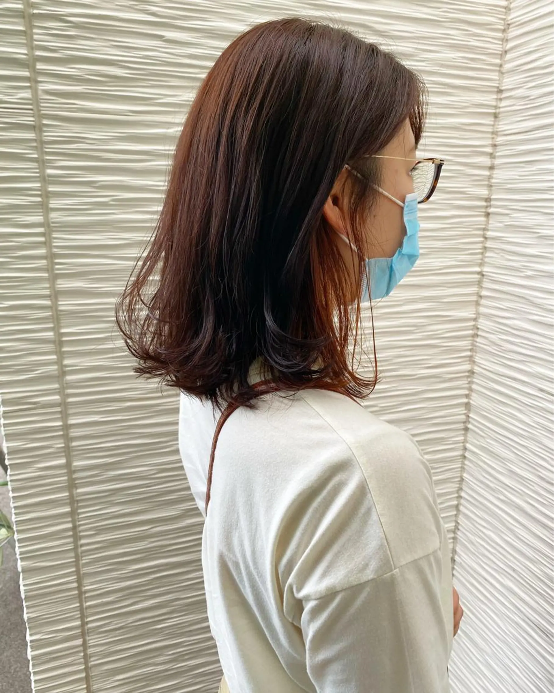 ミディアム カラー オレンジ レッドカラー カット 縮毛矯正 トリートメント 【浜松・豊橋】 ニシモトのヘアスタイル