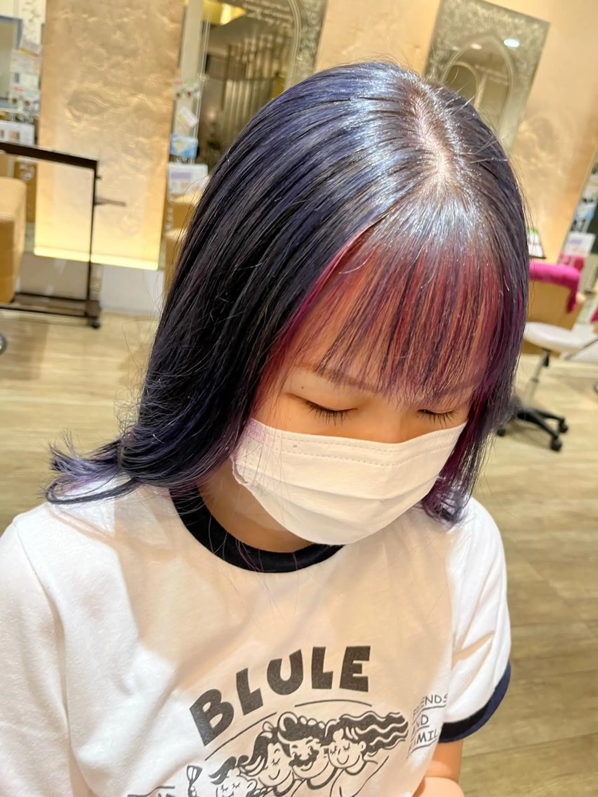 ミディアム カラー ヘアアレンジ 桑原 りゆのヘアスタイル