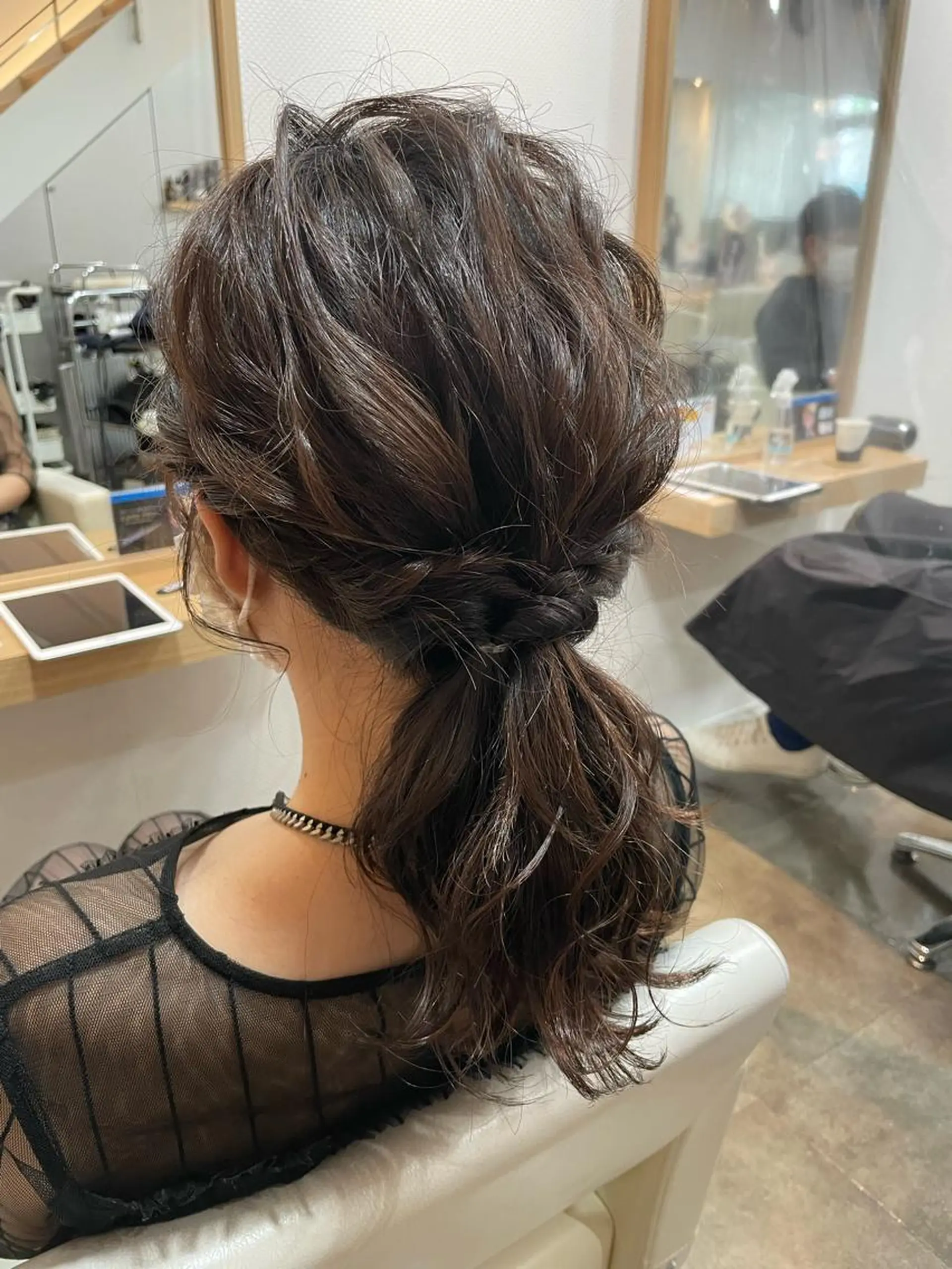 セミロング カット ヘアセット N°rico川喜田 里衣のヘアスタイル