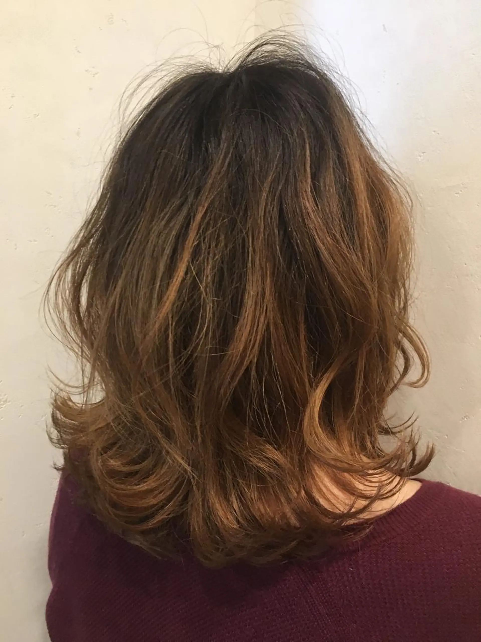 セミロング カラー ブリーチ グラデーションカラー TOWA 野村　コウダイのヘアスタイル