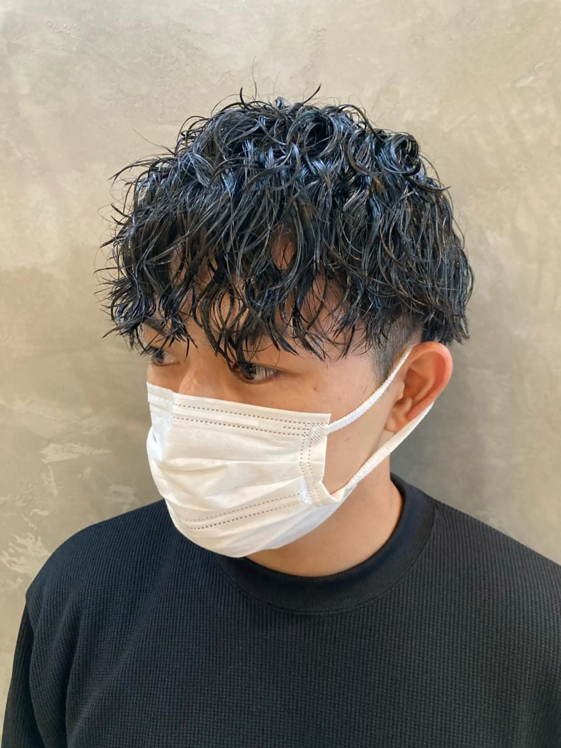 ショート パーマ メンズ カット パーマ トリートメント 波巻きスパイラルパー マ/シャドウパーマ駿のヘアスタイル