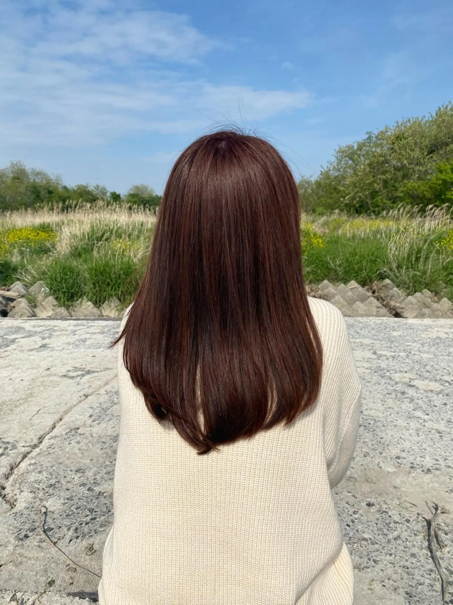 セミロング カット ヘアカラー トリートメント 大倉 未波のヘアスタイル