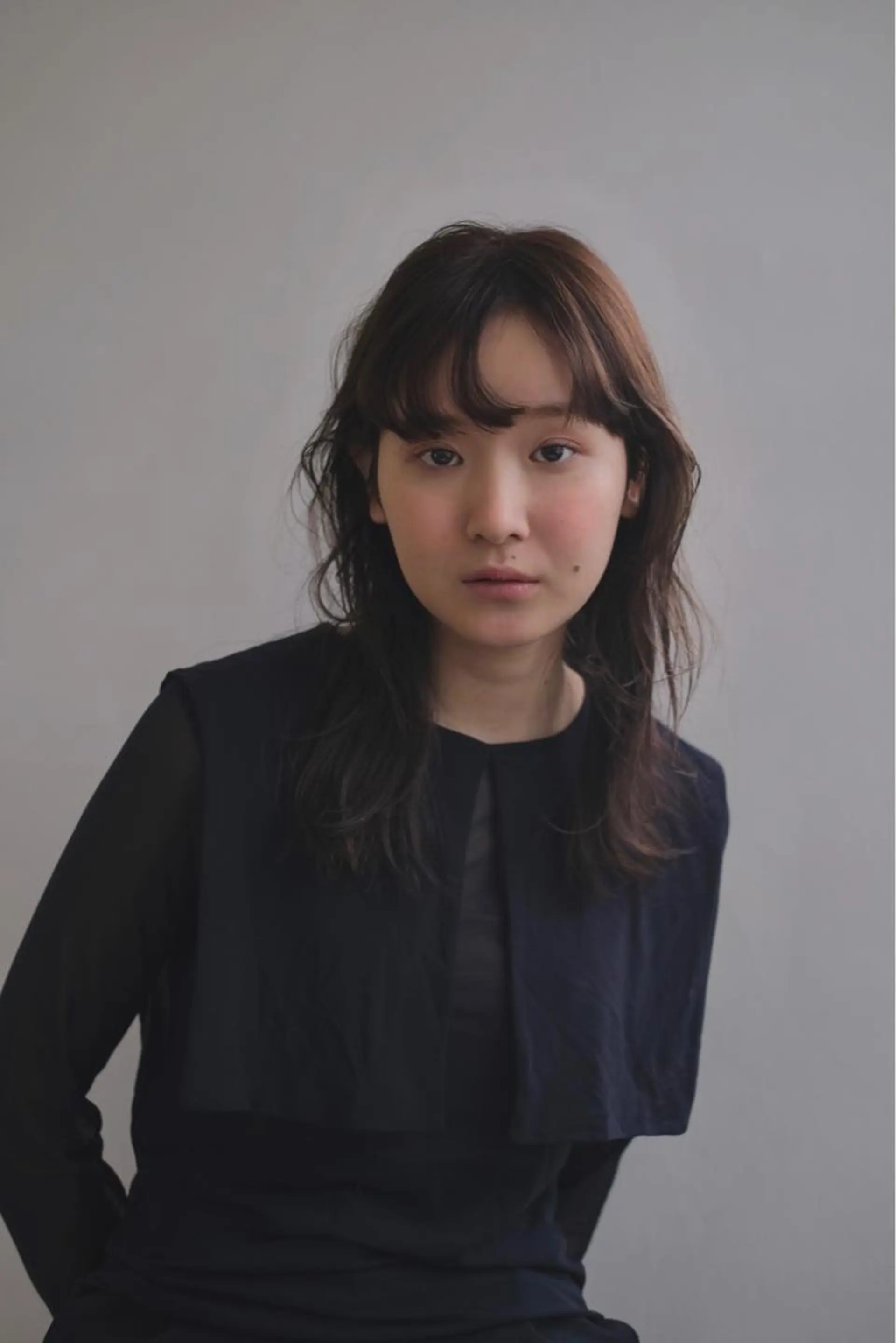 セミロング 顔周りカット レイヤーカット レイヤーカット/栄/ 顔周り/キトウモエノのヘアスタイル