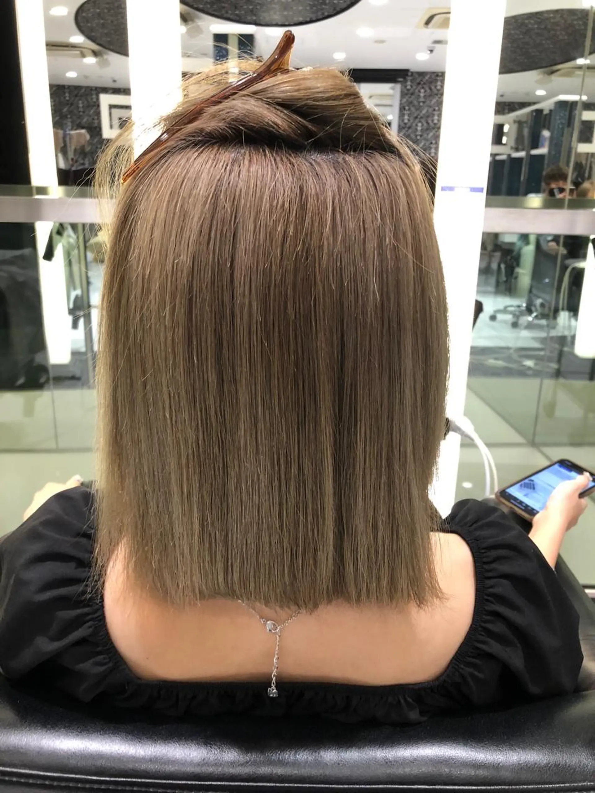 ミディアム 縮毛矯正 nex the salon CURE所属・大野 仁のヘアスタイル