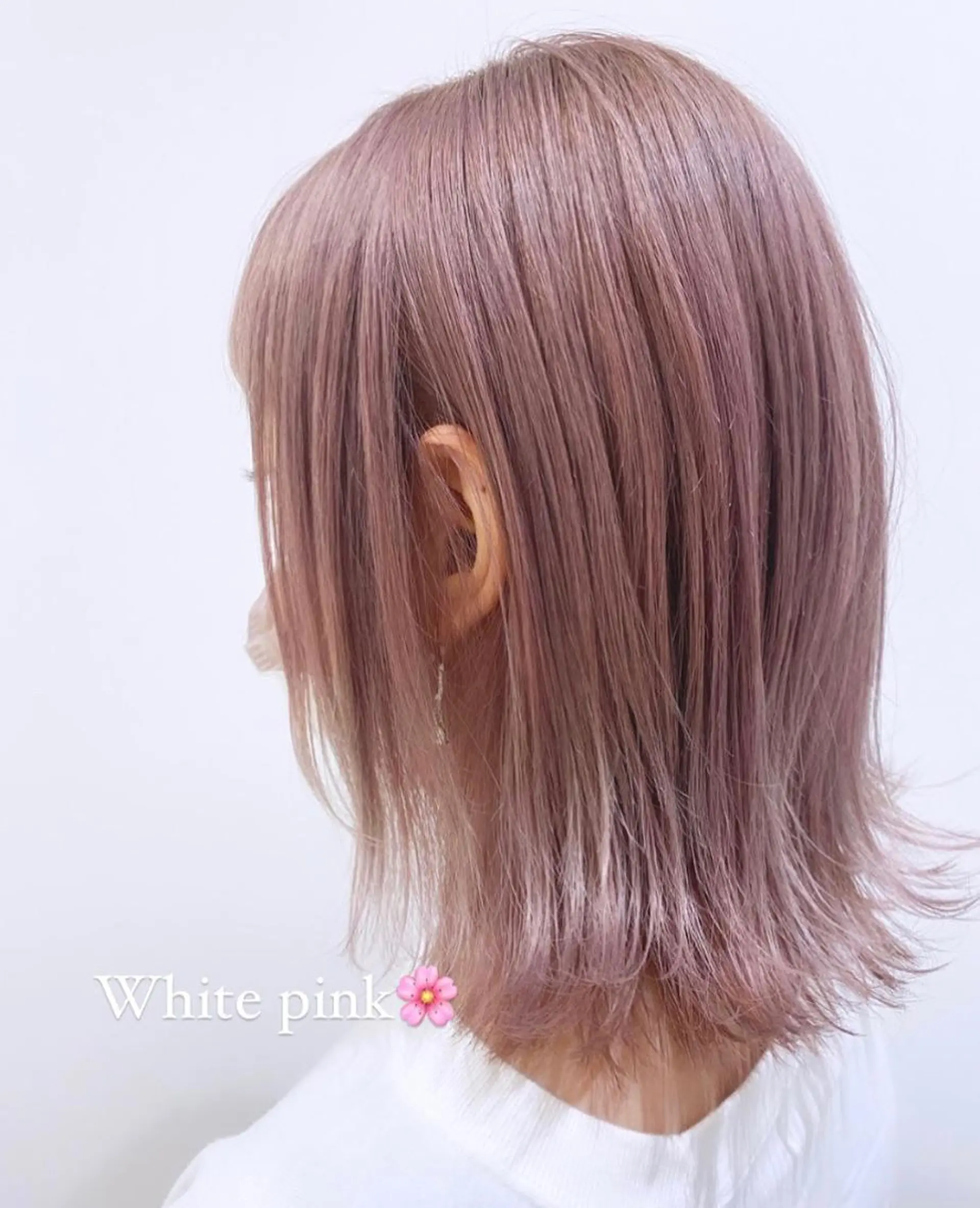 ミディアム カラー ブリーチ ピンクカラー ホワイトピンク トリートメント 韓国風愛されヘア 🇰🇷RITO🎀のヘアスタイル