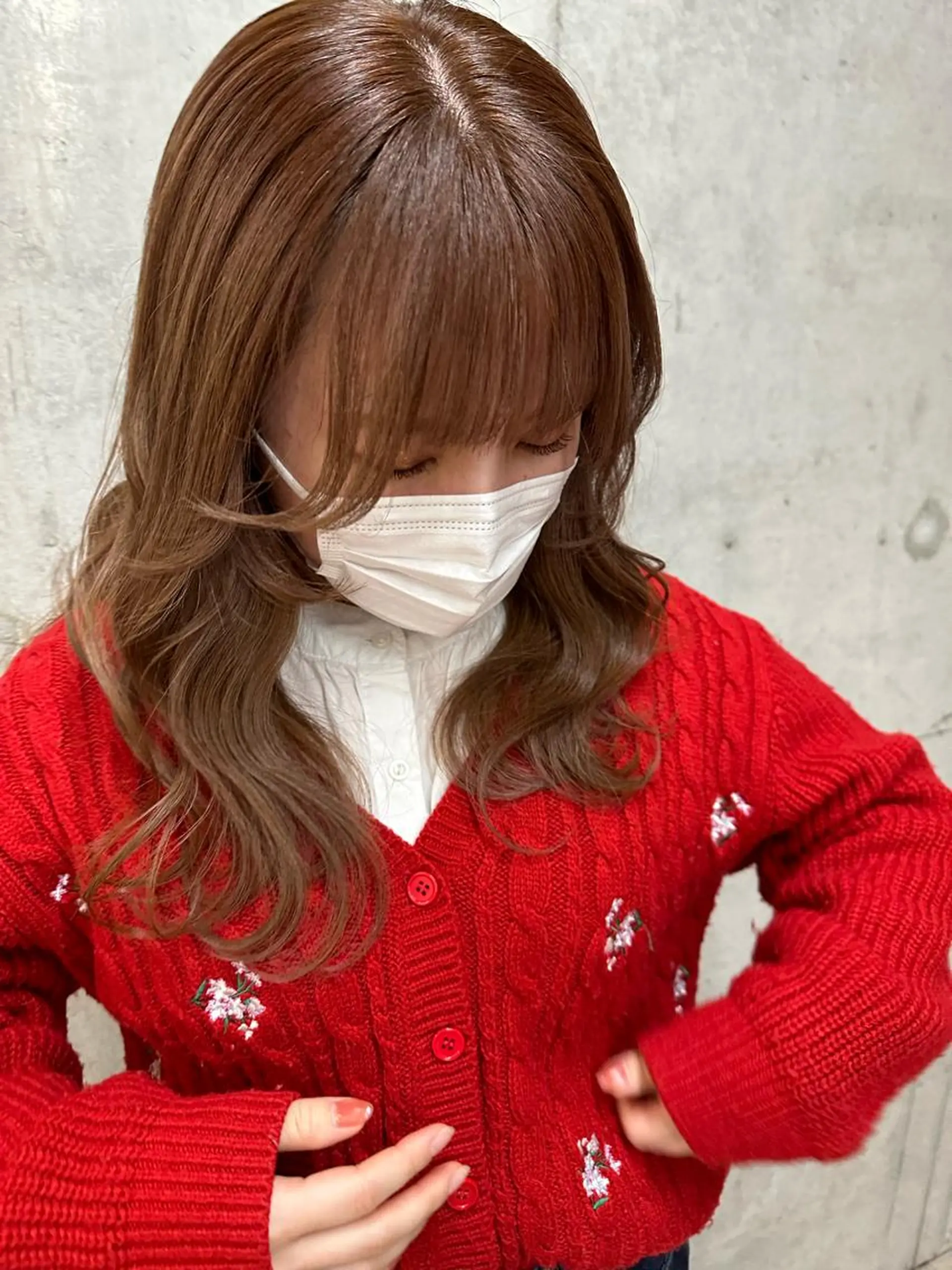ロング カラー カット ヘアカラー 女性に人気♪ はやしほのかのヘアスタイル