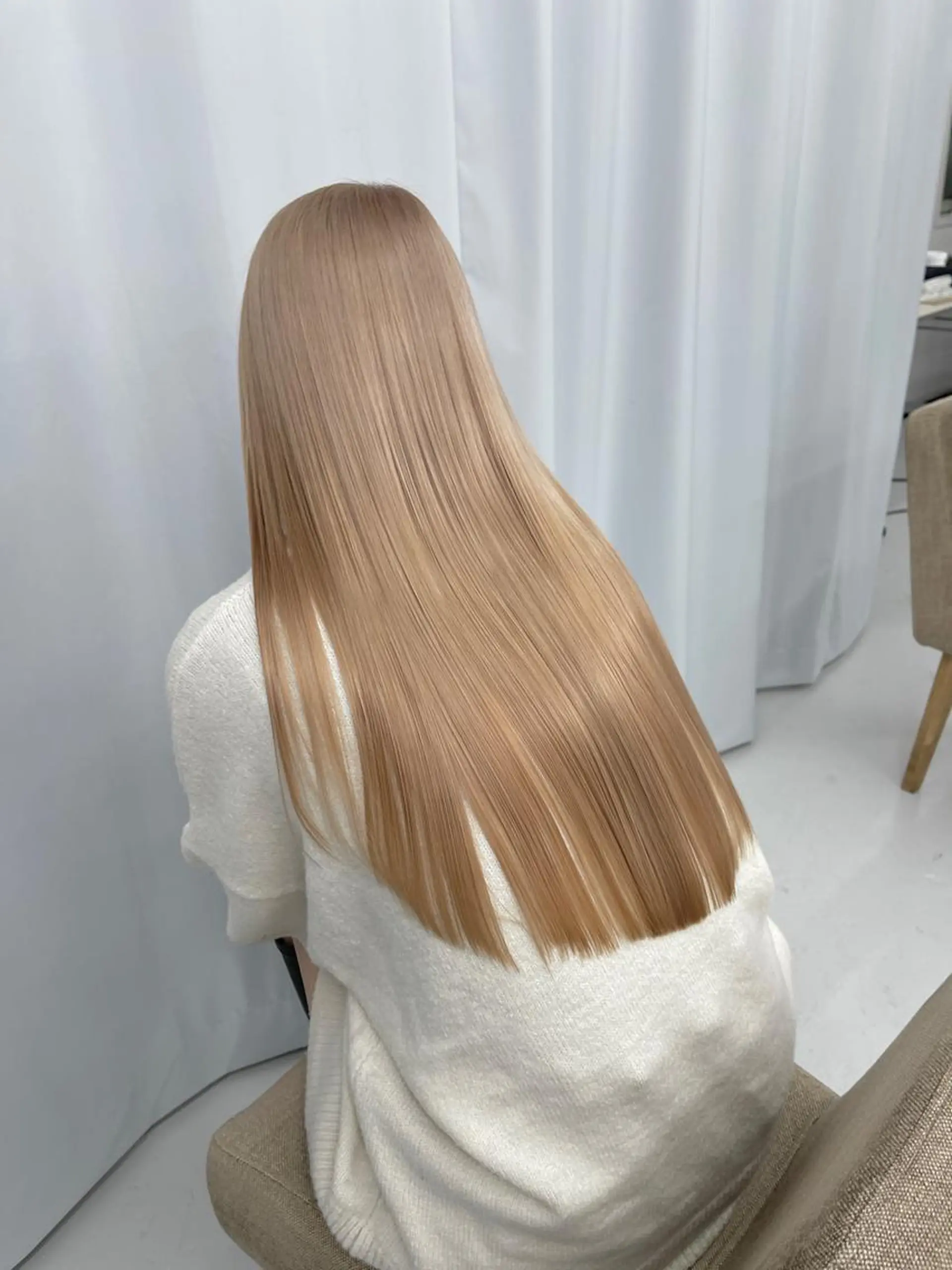 ロング カラー ハイトーンカラー ヘアカラー トリートメント MITSUKI🤍 モテ髪×韓国レイヤーのヘアスタイル