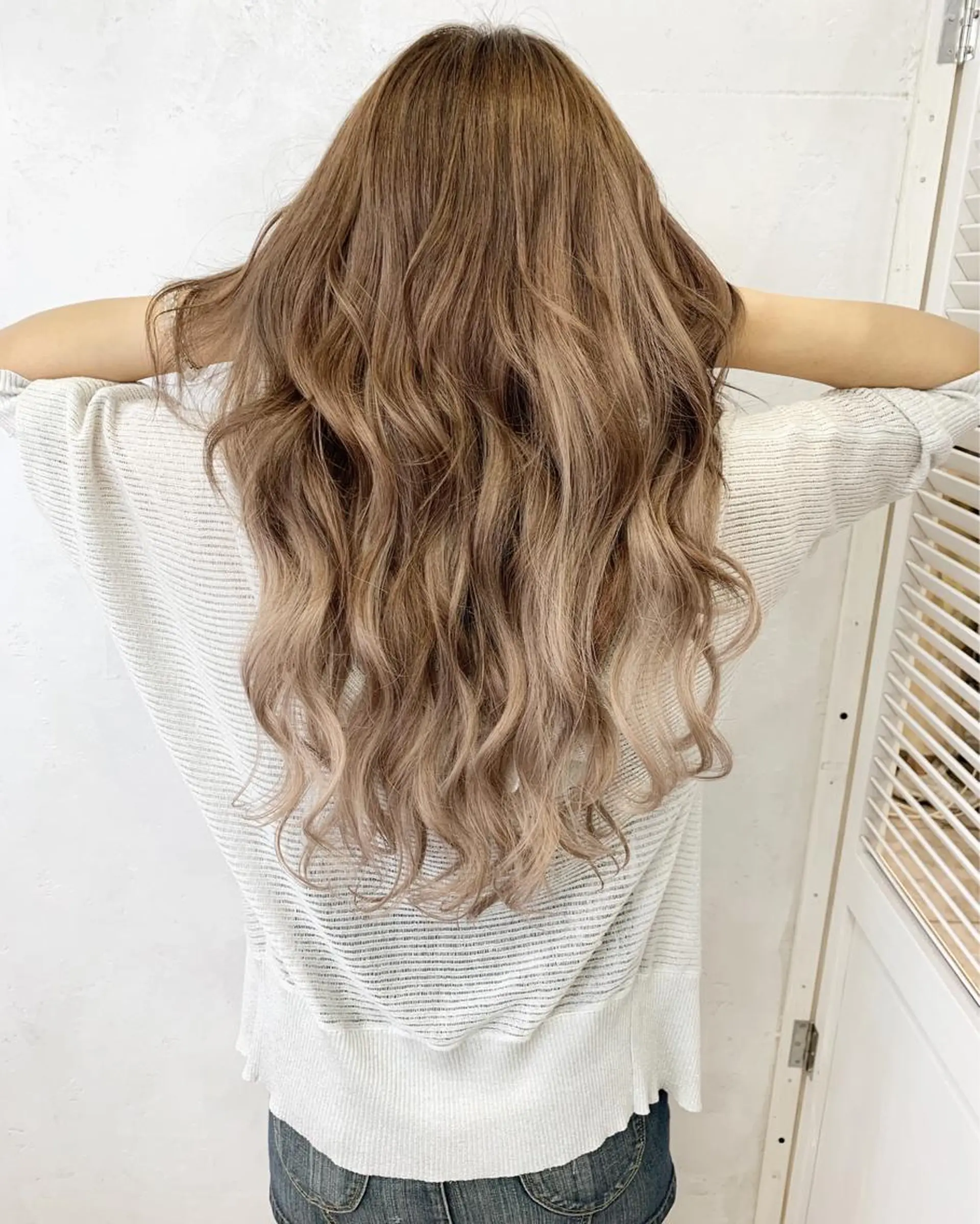 ロング カラー ヘアアレンジ シールエクステ エクステ エクステ TATSUYA アートディレクターのヘアスタイル