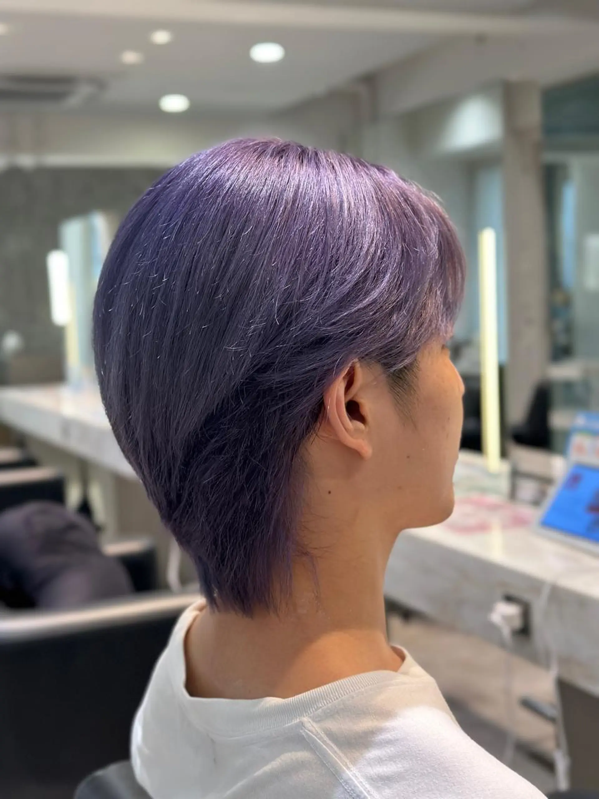ショート パープルカラー ヘアカラー こうた/髪質改善 ストレート/ヘアケアのヘアスタイル