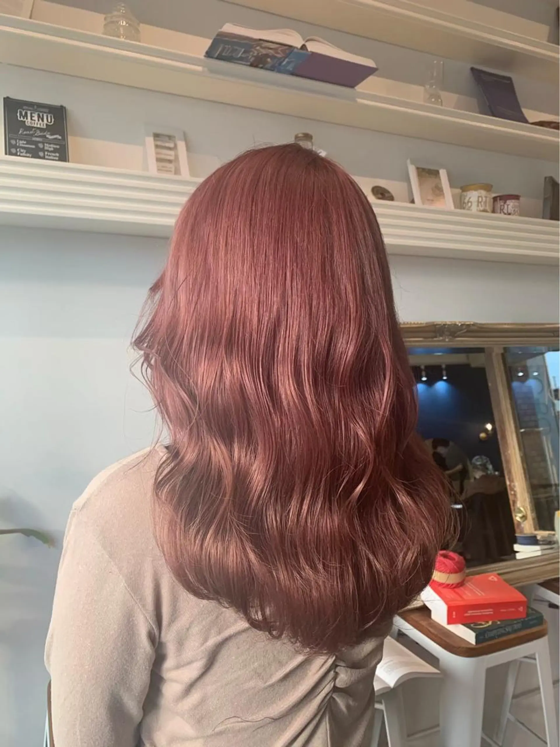 セミロング カラー ヘアアレンジ カシス オレンジ ヘアカラー トリートメント 金子 廉のヘアスタイル