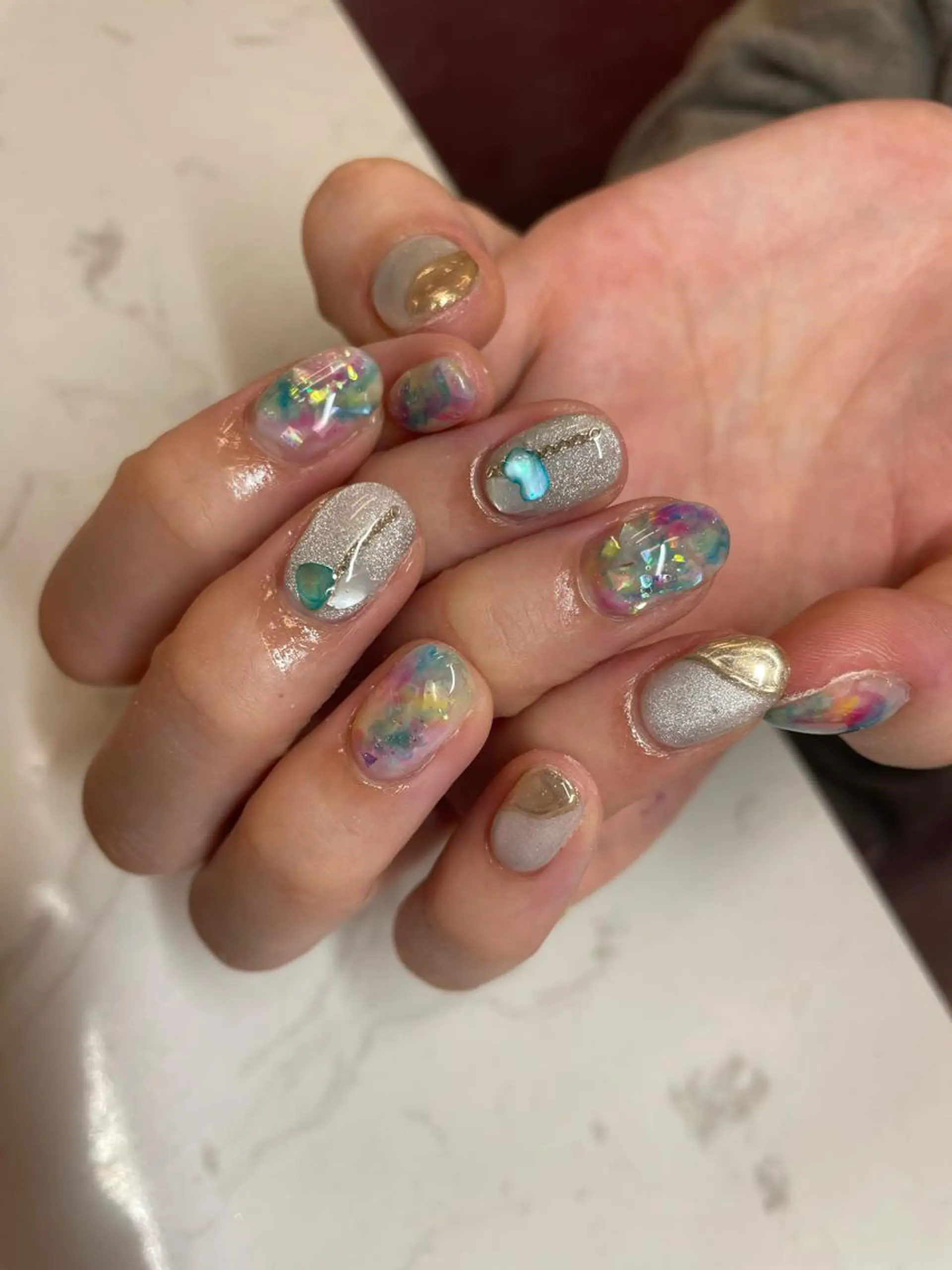 ショート ハンドネイル Parfum パルファンのネイルデザイン