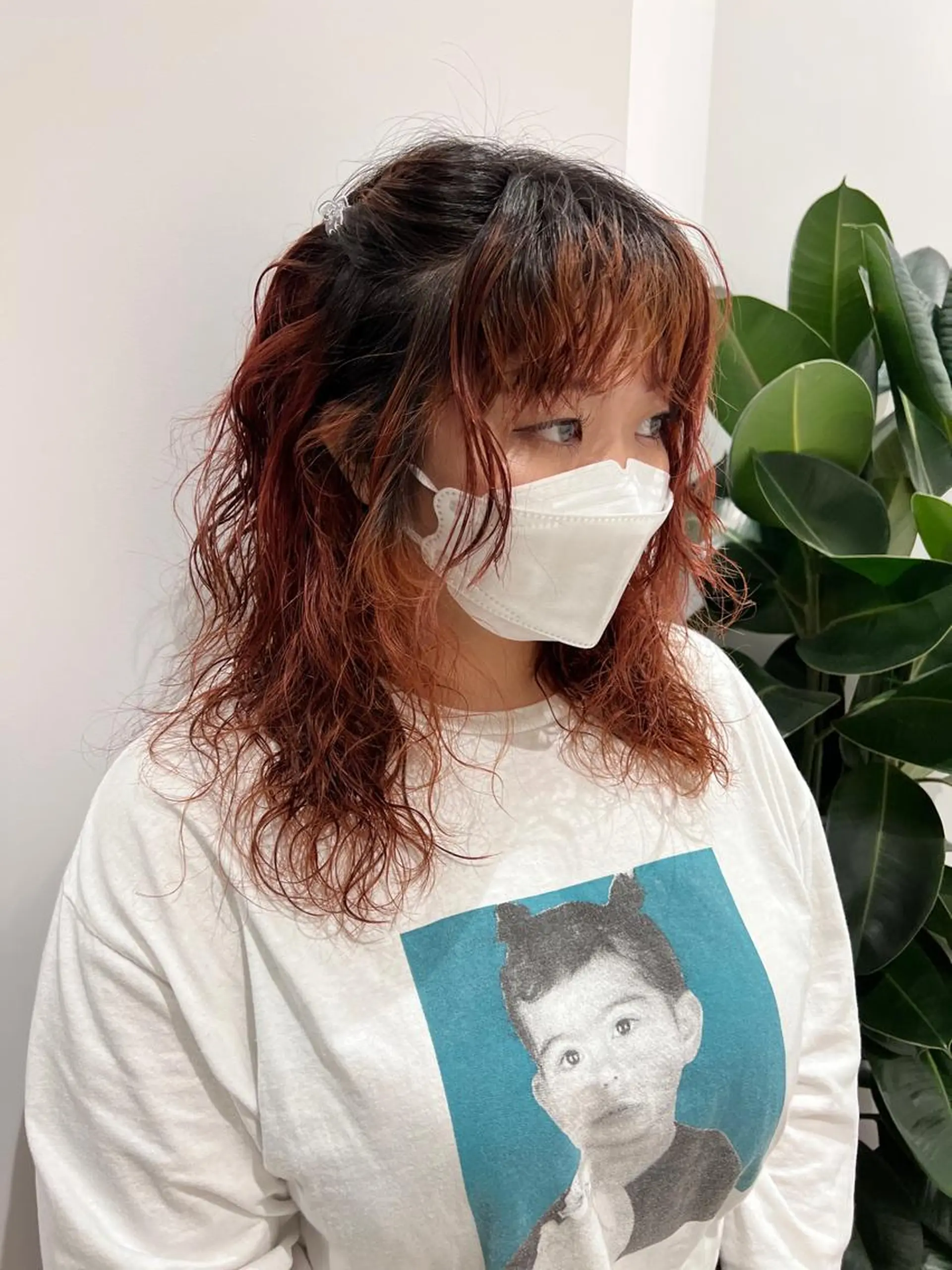 ミディアム パーマ カット パーマ トリートメント ally hairsalon所属・Emi .のヘアスタイル