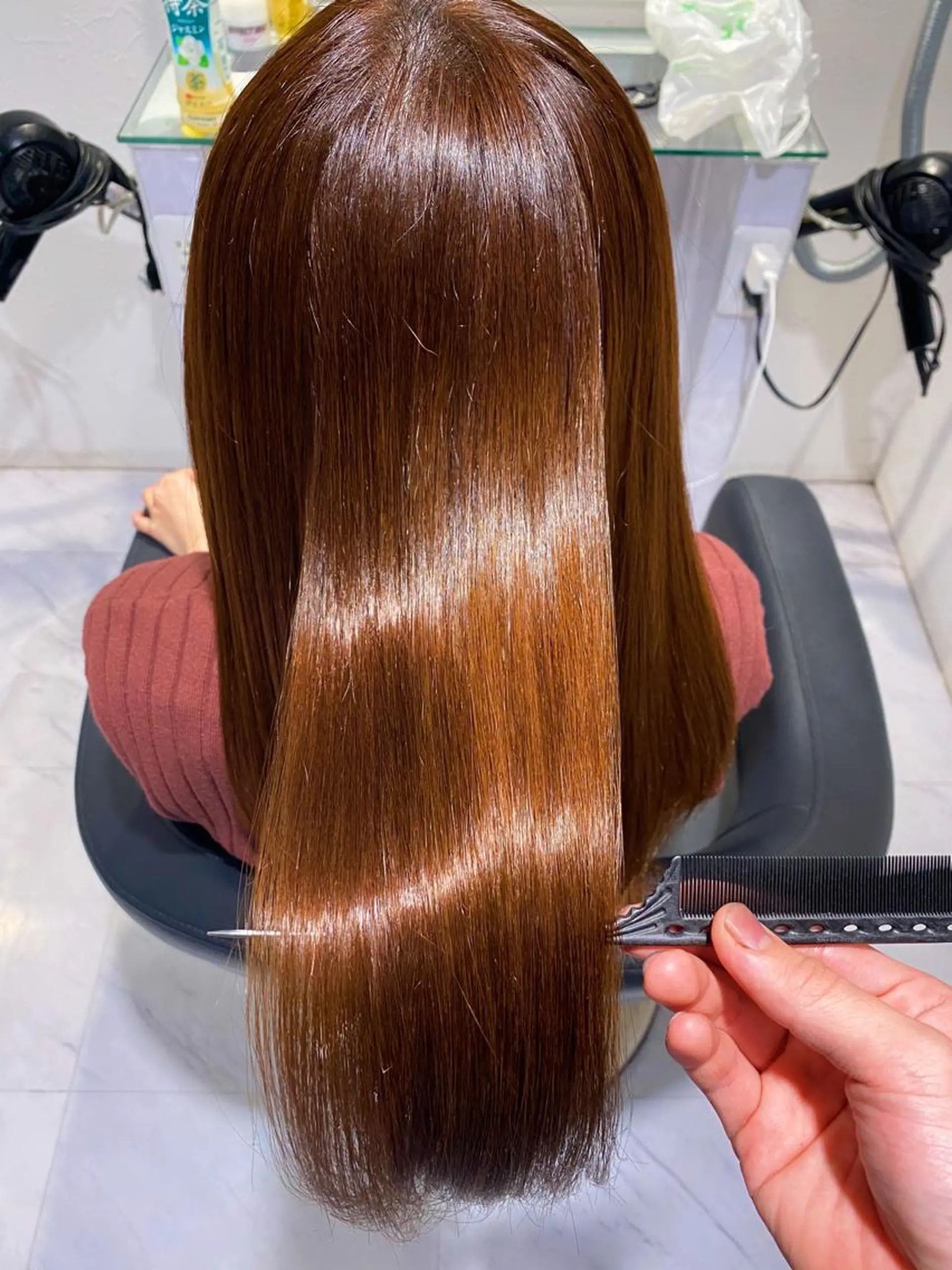 セミロング トリートメント ヘッドスパ 透明感♡グレージュ ♡ミルクティー♡のヘアスタイル