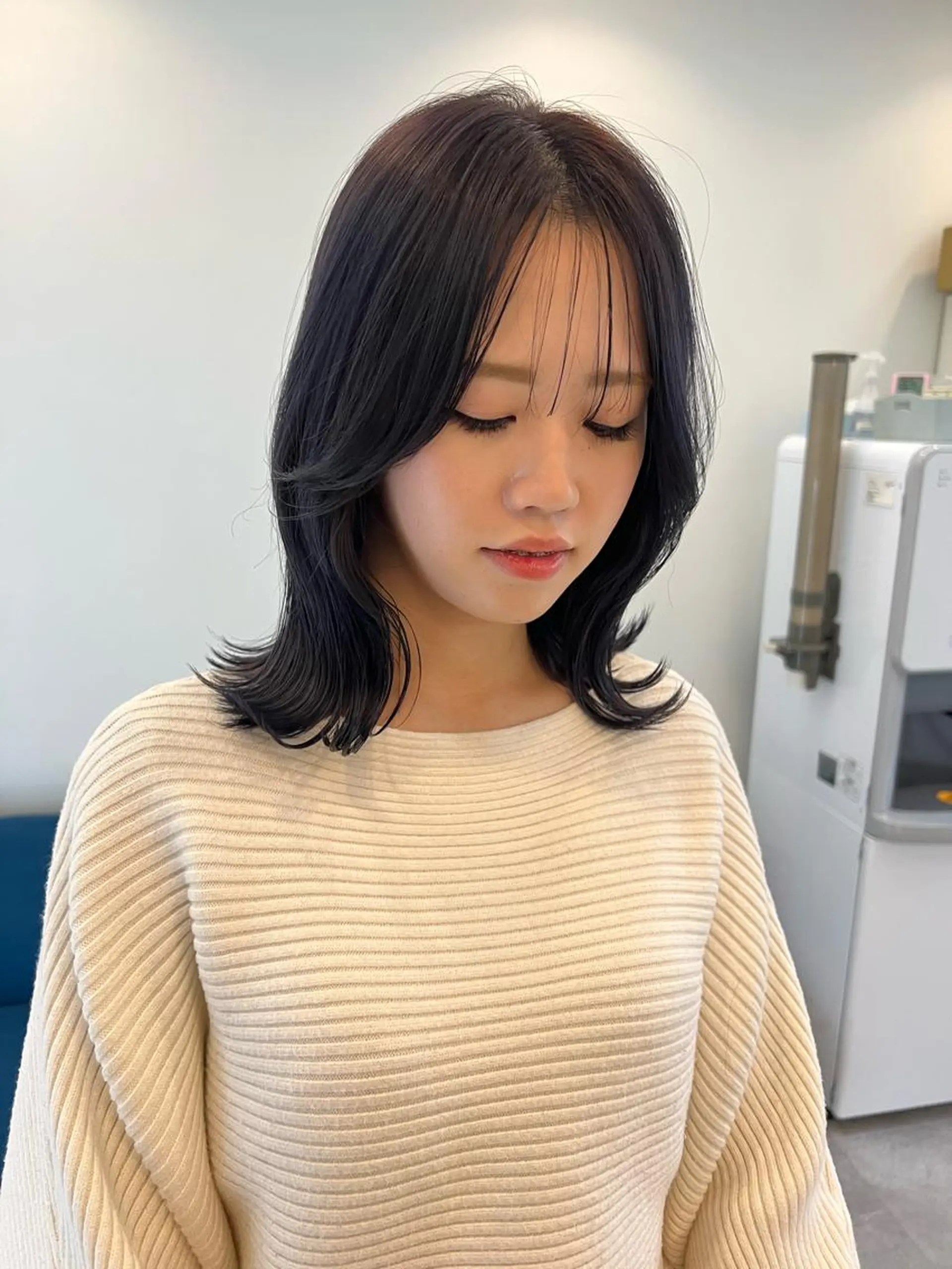 ミディアム カラー くびれヘア カット ヘアカラー トリートメント 🏯店長🏯 坂口敬志朗のヘアスタイル