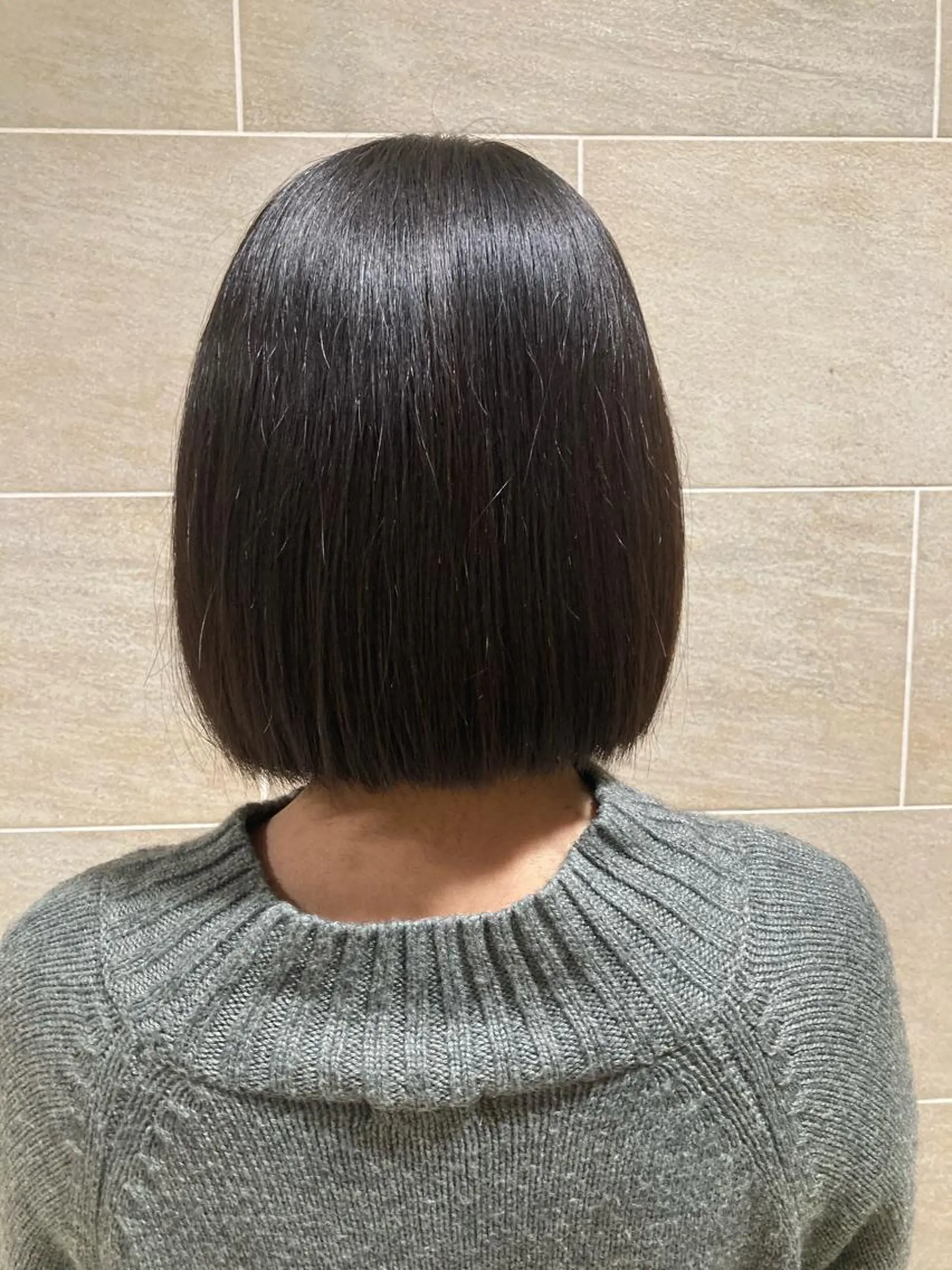 ミディアム ワンレンボブ ボブ 宮原 佳苗のヘアスタイル