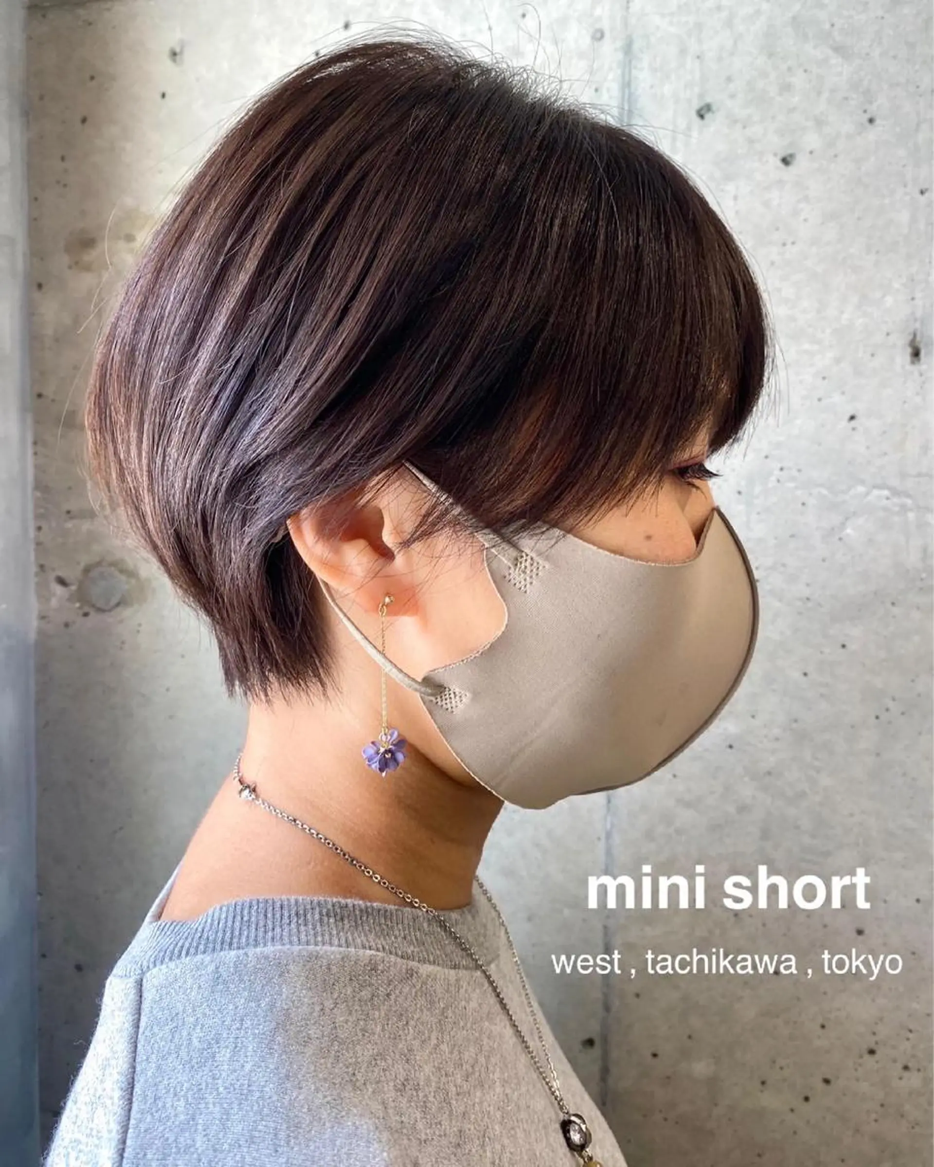 ショート カラー 丸みショート アッシュ アッシュブラウン ブラウンカラー グレージュ 竹嶌 健吾のヘアスタイル