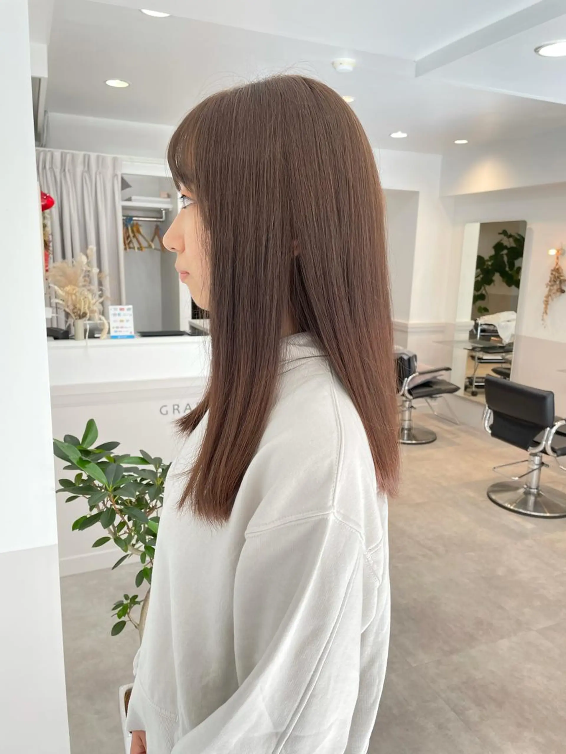 ロング アッシュ アッシュブラウン 木下英治/ショート カット/銀座のヘアスタイル
