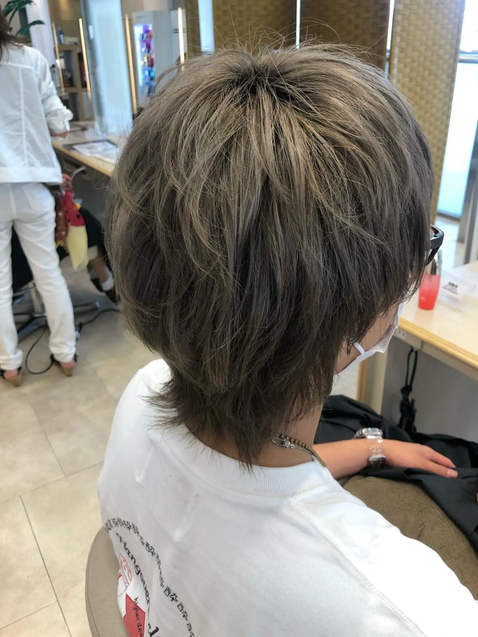 ショート カラー カット パーマ トリートメント ヘアセット ハイトーン/ウルフ /レイヤー/坂野幸伸のヘアスタイル