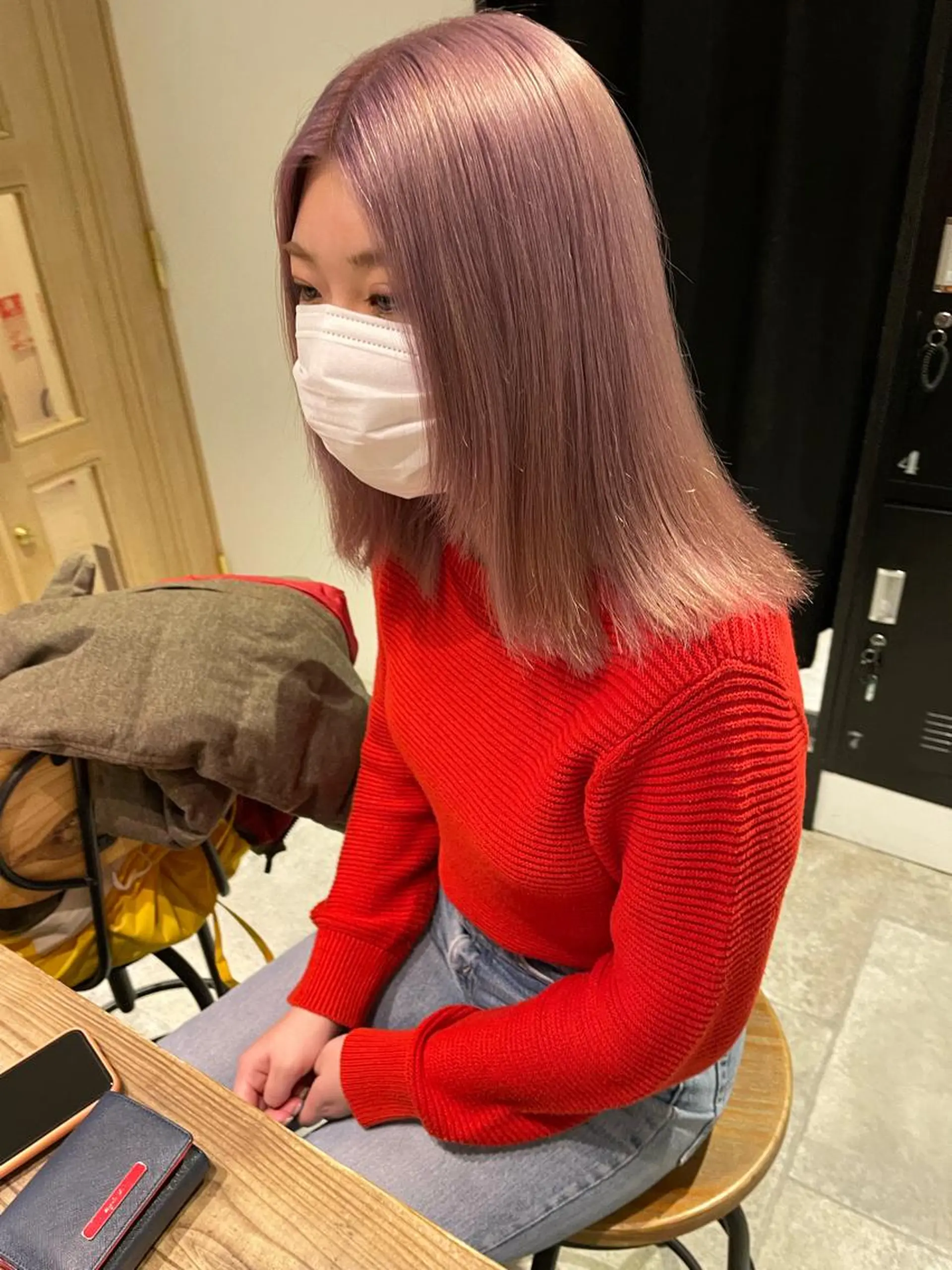 セミロング カラー ネイル 𝗺𝗶𝗸𝘂♡ 似合わせ🎀のヘアスタイル