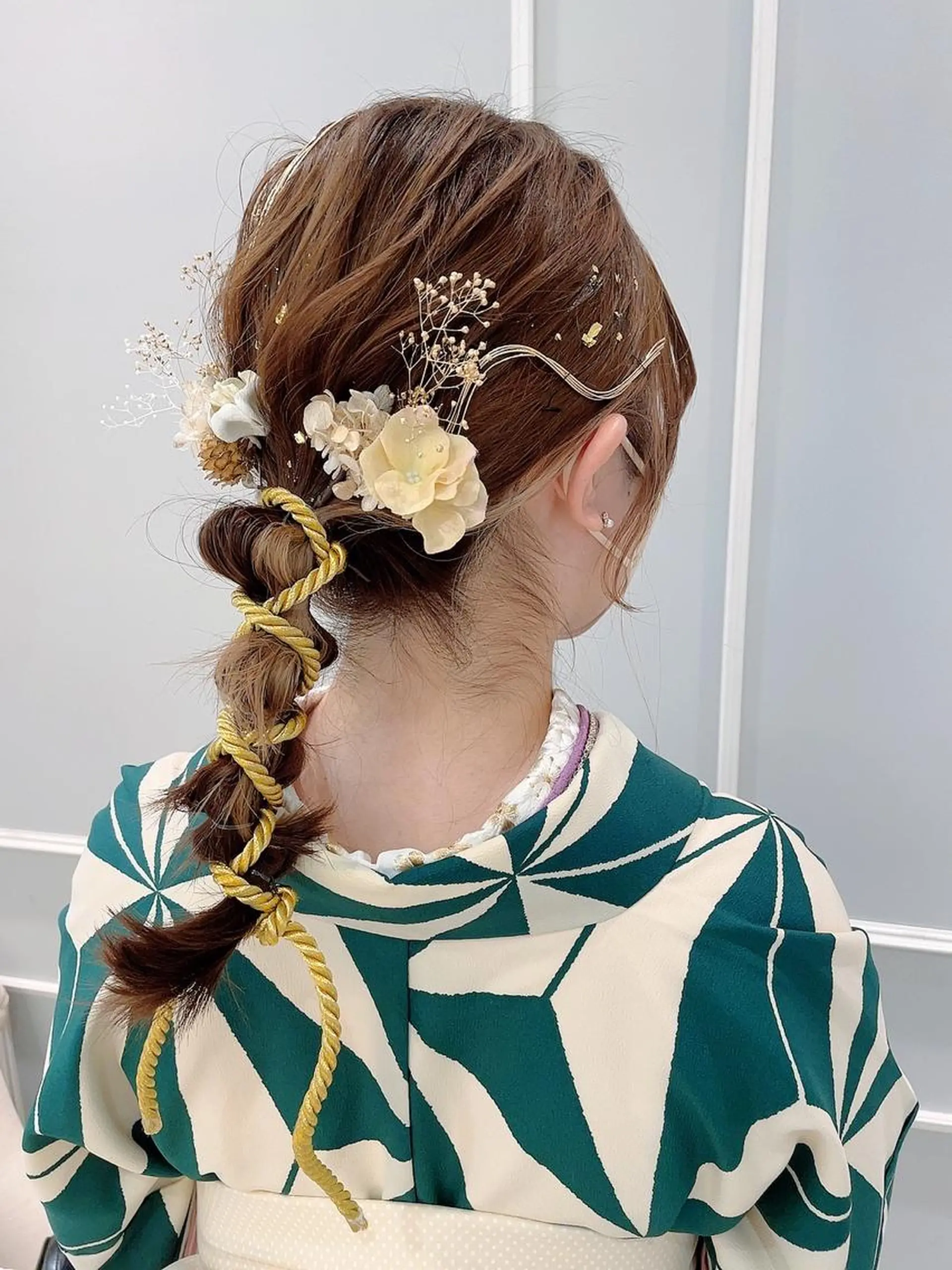 セミロング ヘアアレンジ ポニーテール 着付け 🦖鶴岡香純🦖 産休中のヘアスタイル