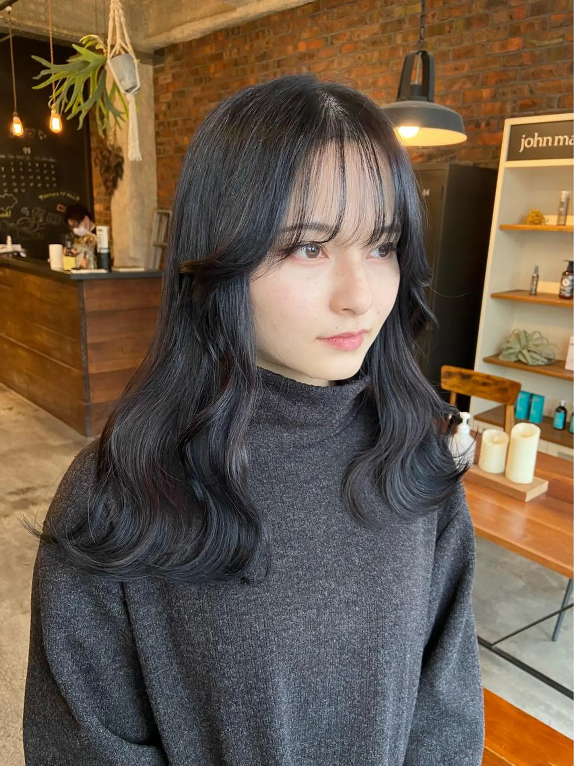 セミロング カラー カット ヘアカラー トリートメント benji名駅店所属・透け感カラー/ momo🦕🌱のヘアスタイル