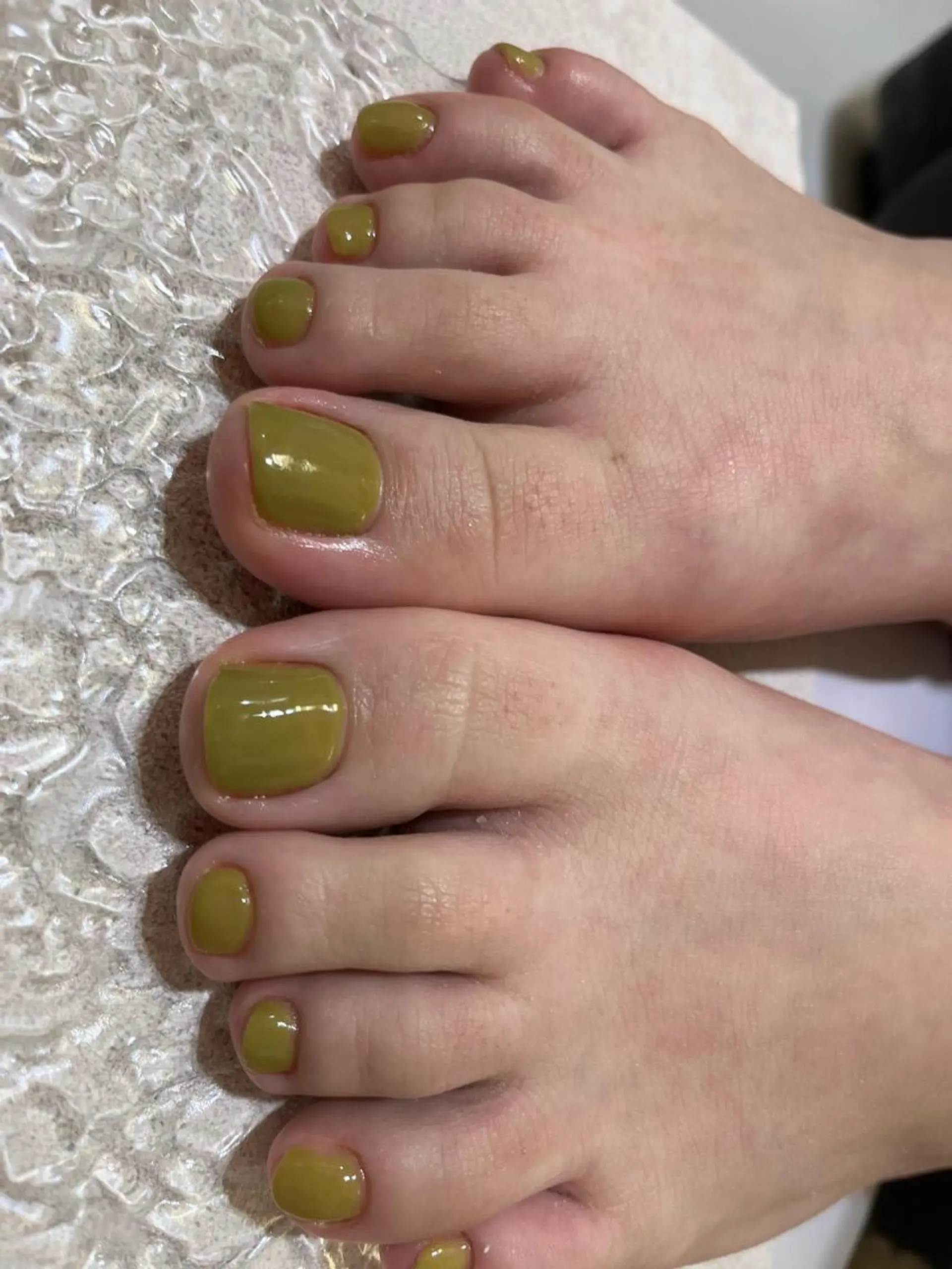 ネイル フットネイル グリーン ピスタチオネイル ネイルサロンエーナイン平岸店所属・齋藤 英理のネイルデザイン