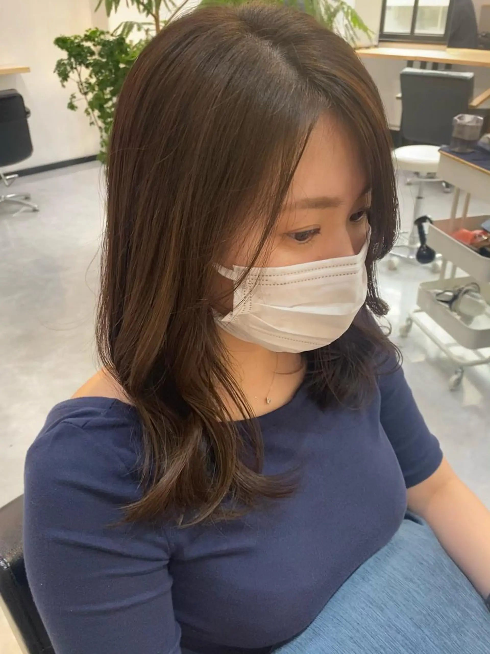 ロング カラー アッシュ 透明感カラー オリーブアッシュ カット ヘアカラー トリートメント CARICIA🌱 masaeのヘアスタイル