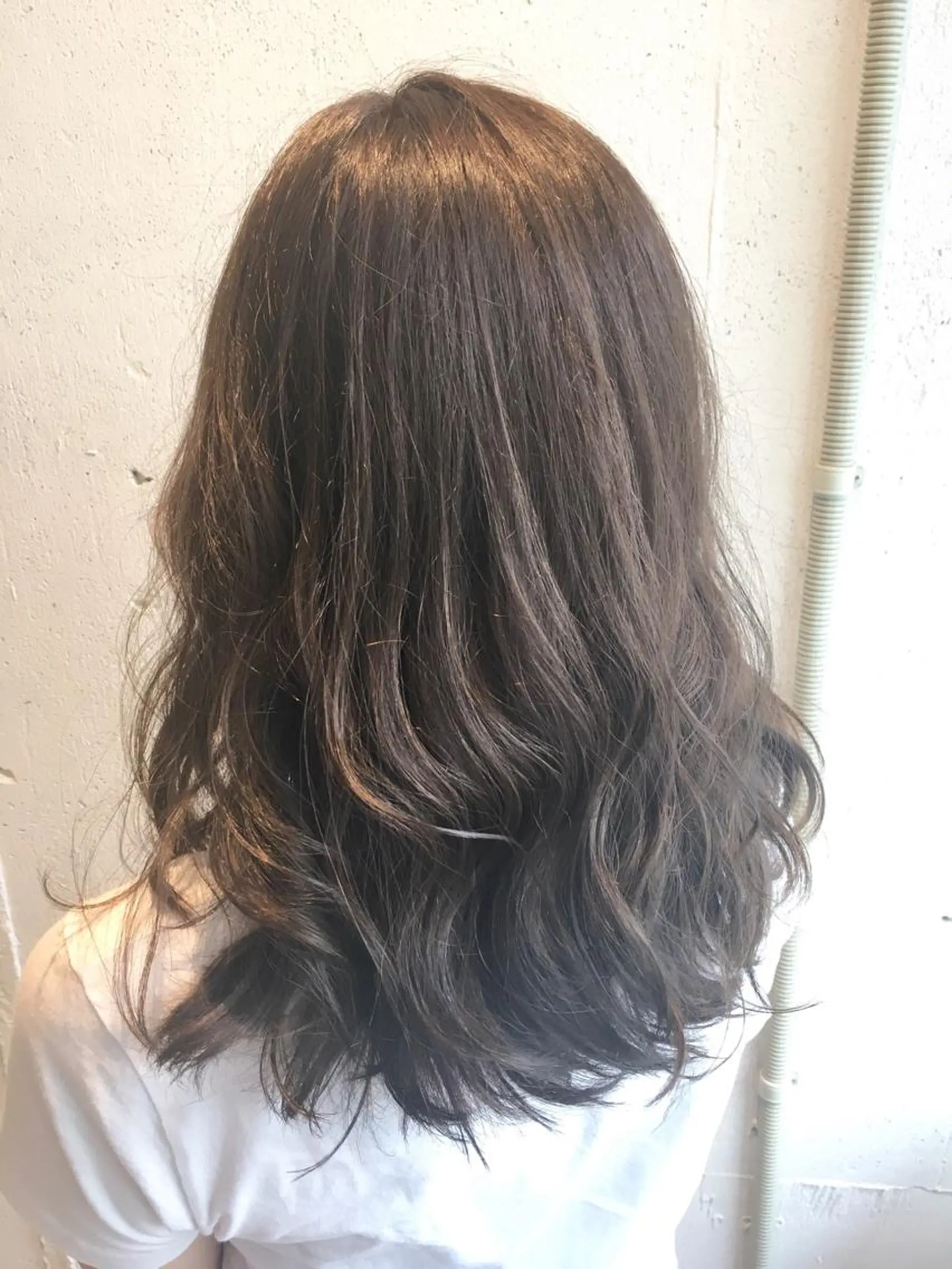 ミディアム カラー アッシュ ベージュカラー 💈平島 拓也💈のヘアスタイル