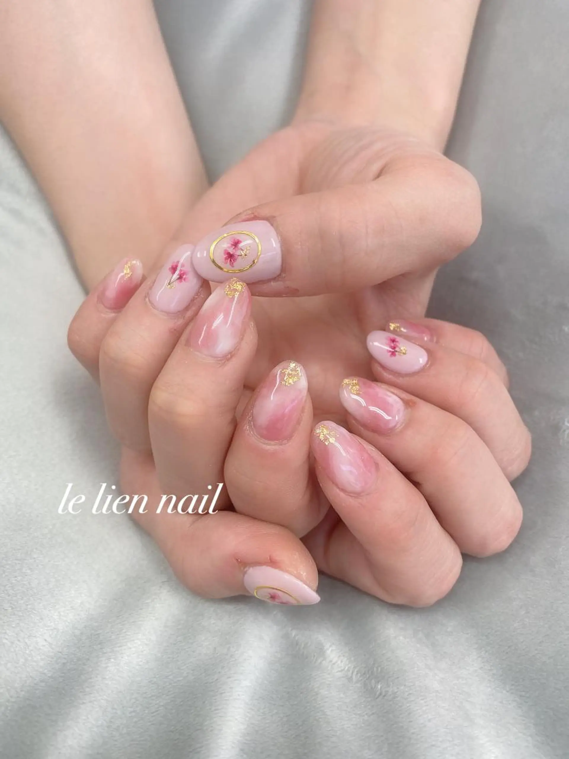 ネイル 春ネイル ハンドネイル le lien nailのネイルデザイン