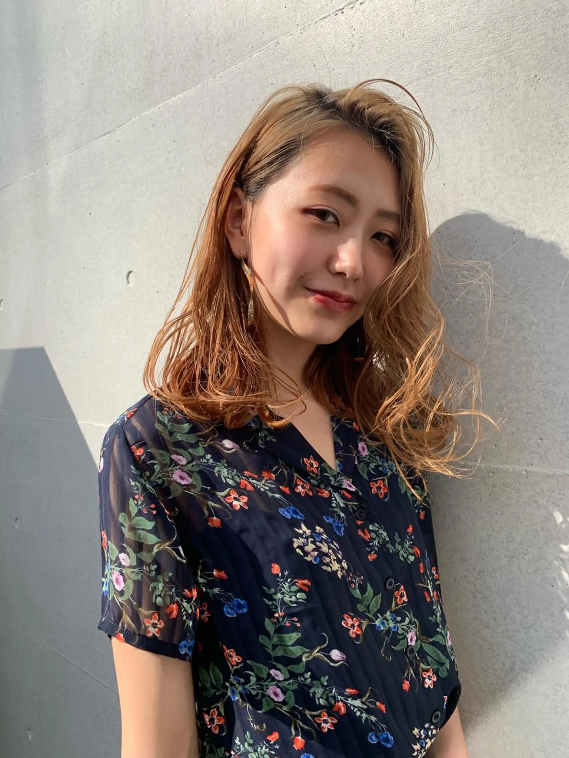 ミディアム カラー ヘアアレンジ カット ヘアカラー ✄個性を生かす✄ 𝒉a𝒓u𝒏aのヘアスタイル
