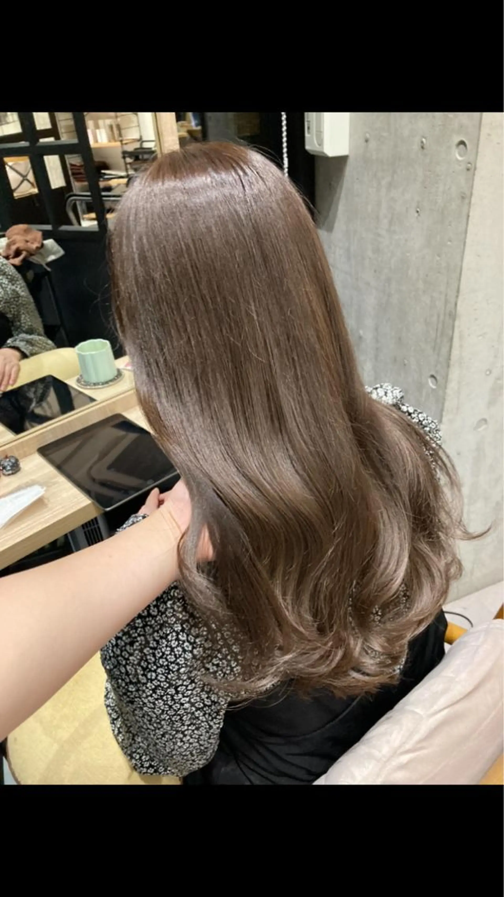 ロング カット ヘアカラー トリートメント ✨色持ちの良い艶 カラー✨蟹江真世のヘアスタイル
