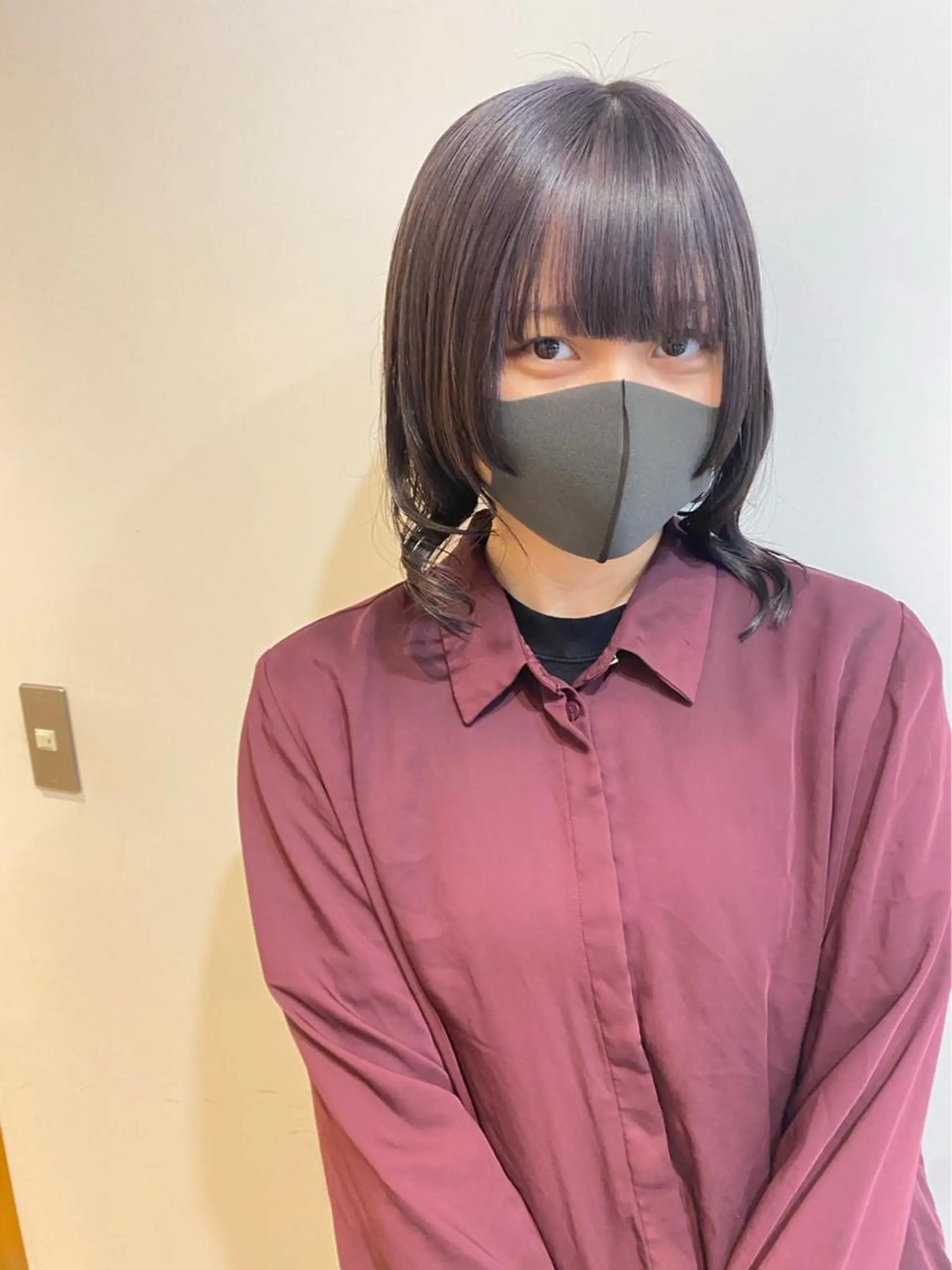 ミディアム カラー ブリーチ パープルカラー シルバー ヘアカラー 中目黒🌼 🌼ハナのヘアスタイル