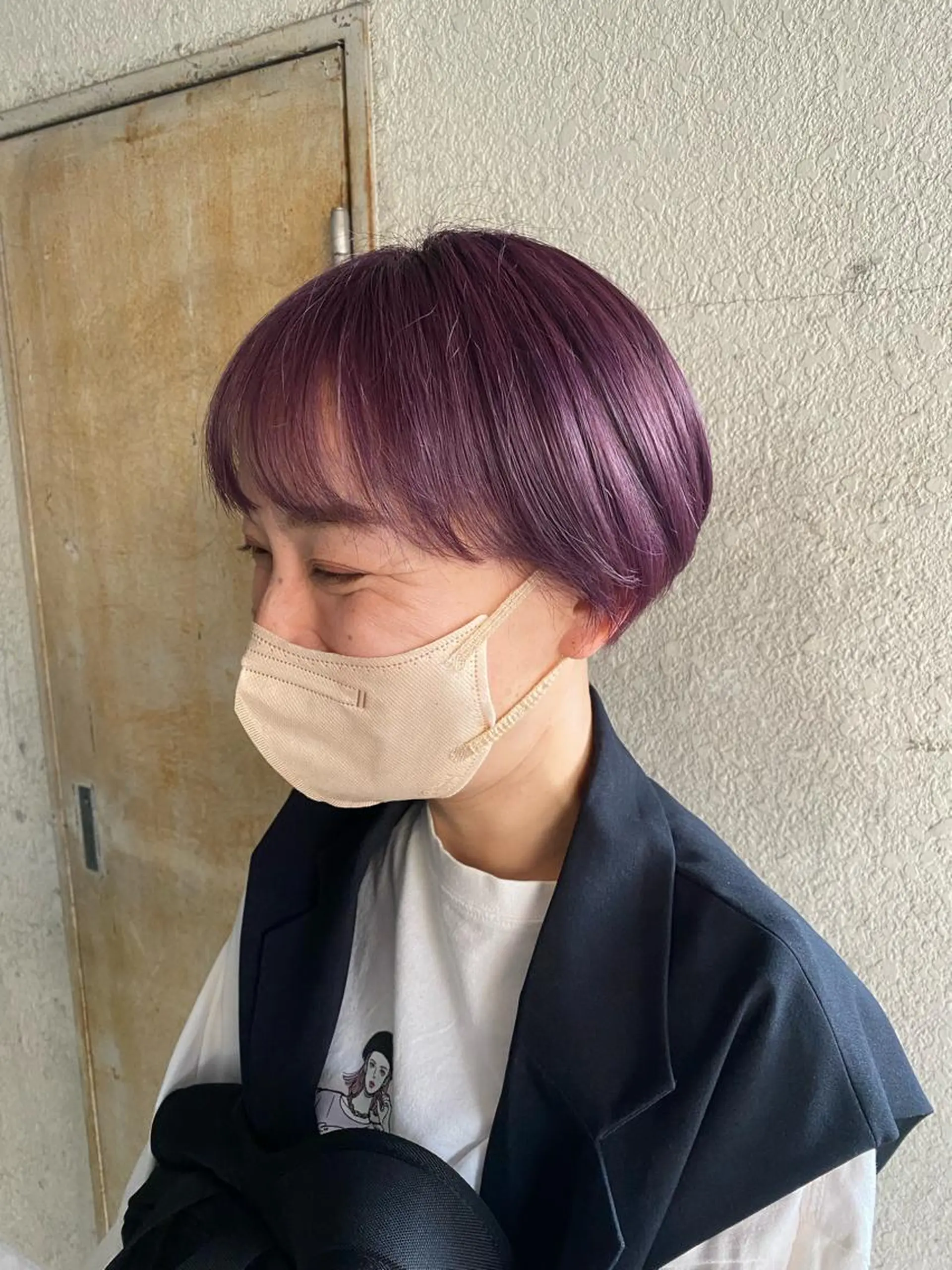ショート カラー ベージュカラー ラベンダーカラー ピンクカラー ピンクベージュ heavenly所属・中西 彩愛のヘアスタイル