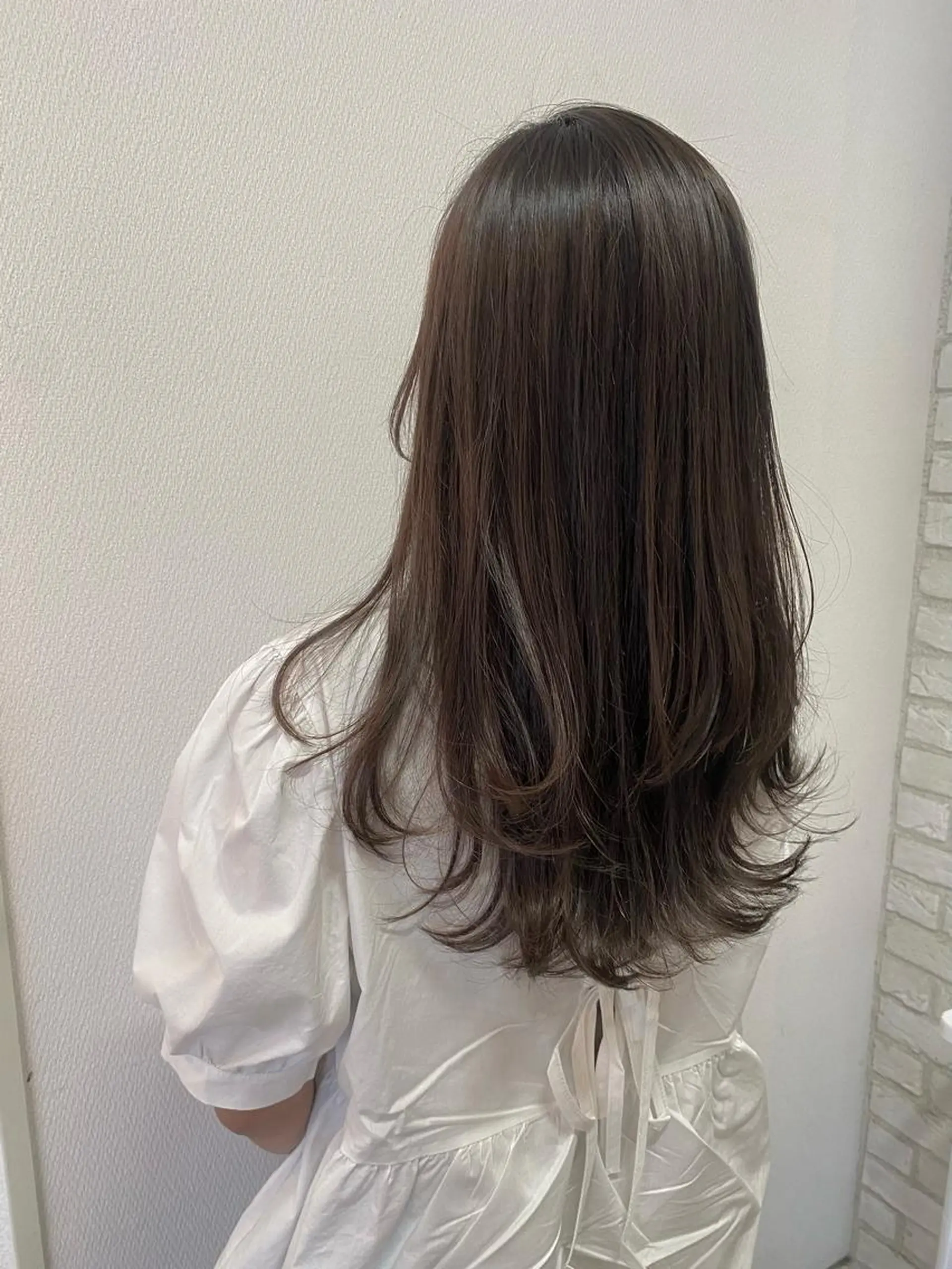 ロング カット 縮毛矯正 西元 亜由美のヘアスタイル